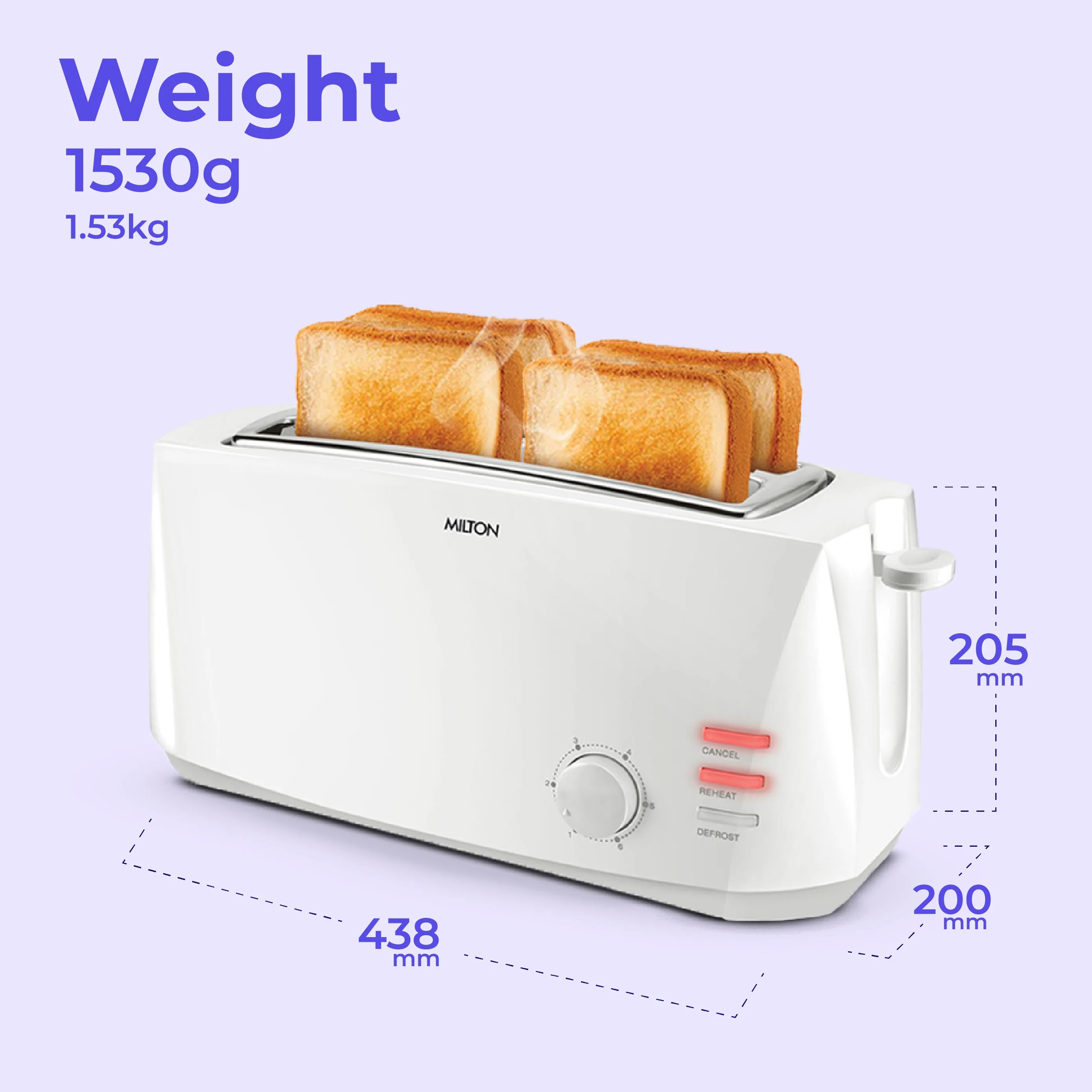 Gold Crust 4-Slice Pop Up Toaster (Milton Appliances) - Image 8