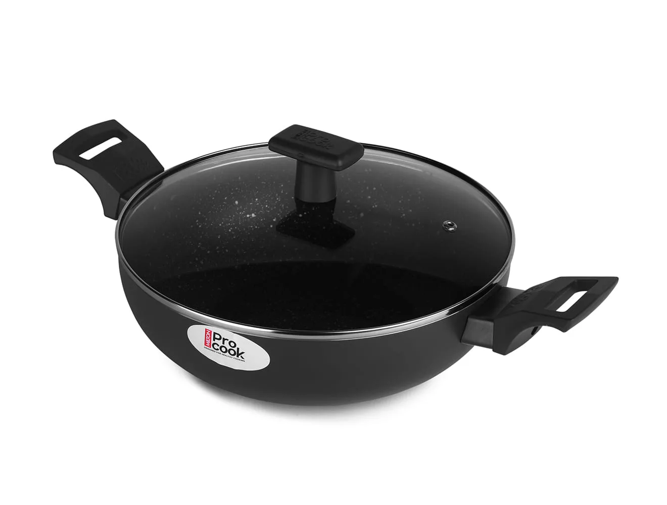 Granito Induction Kadhai with Glass Lid (Milton Procook) - Image 3