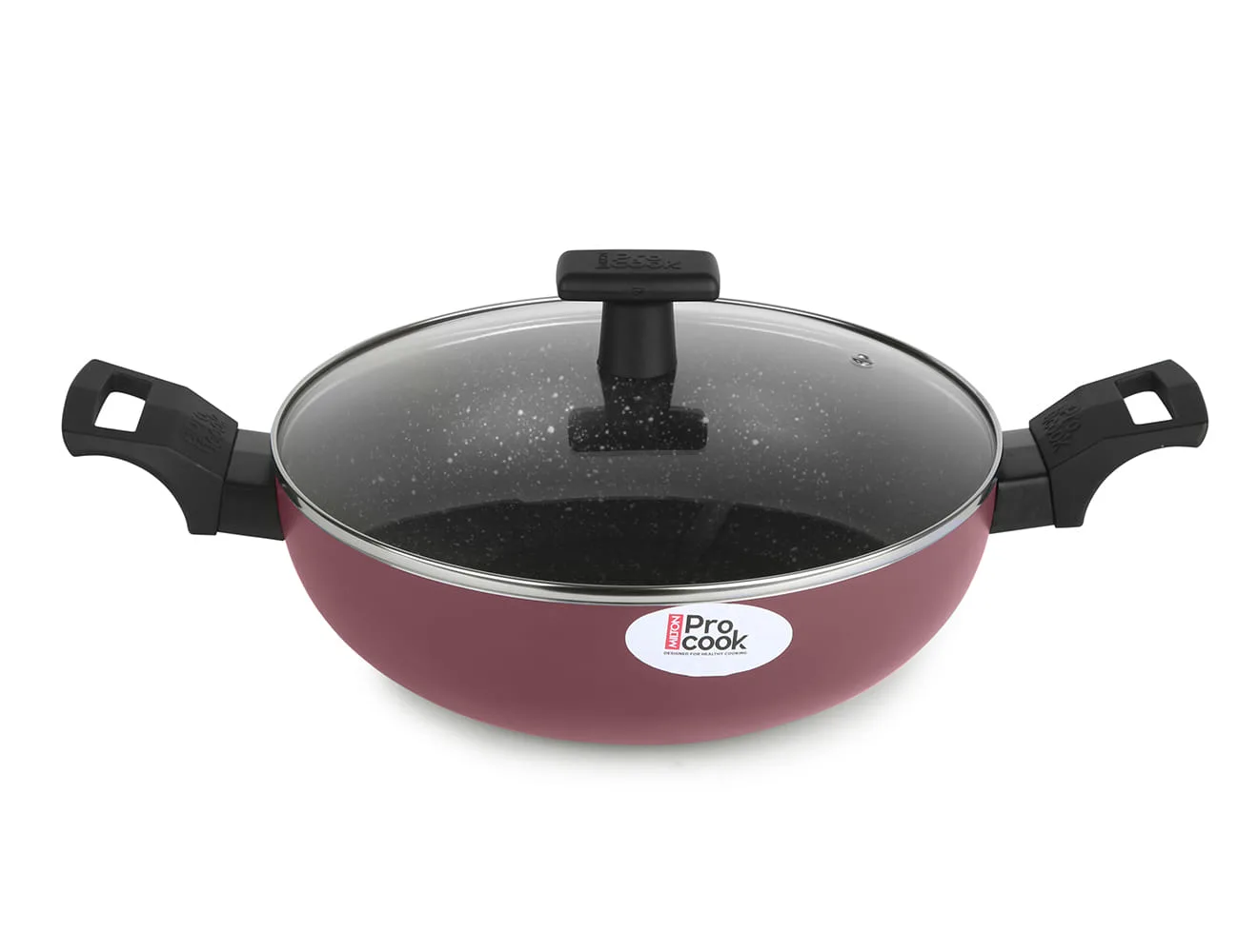 Granito Induction Kadhai with Glass Lid (Milton Procook) - Image 4