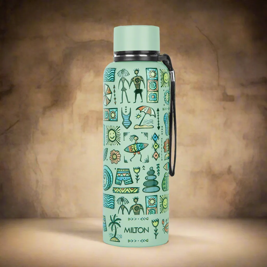 Grey Beach 3D UV Printed Aura Thermosteel Bottle (Milton) - Image 1