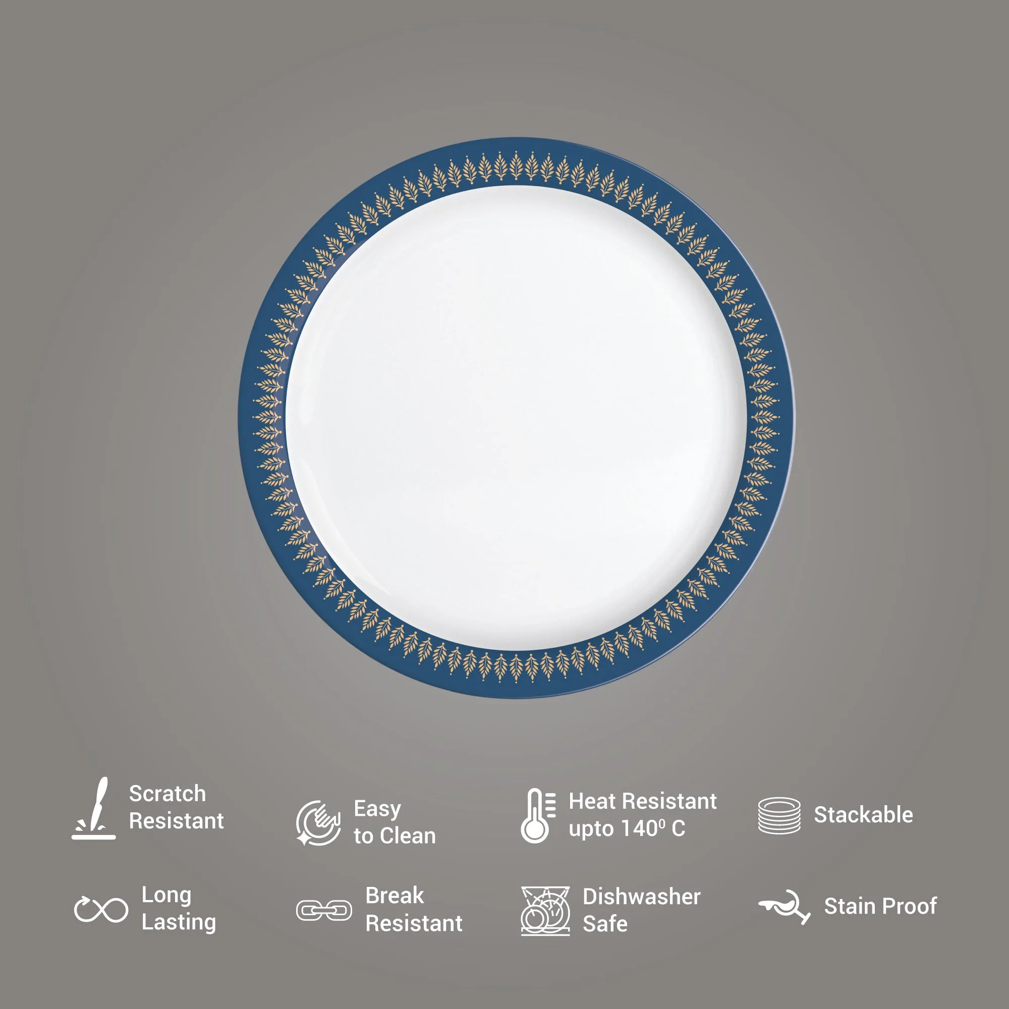 Lissome Dinner Set - Blue Lux (Melamine) - Image 2