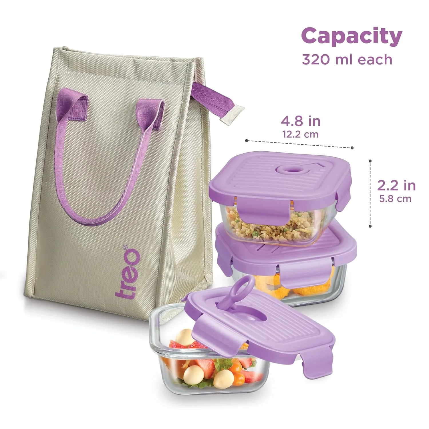 Lumino Fresh Square Tiffin -(Treo by Milton) - Image 3