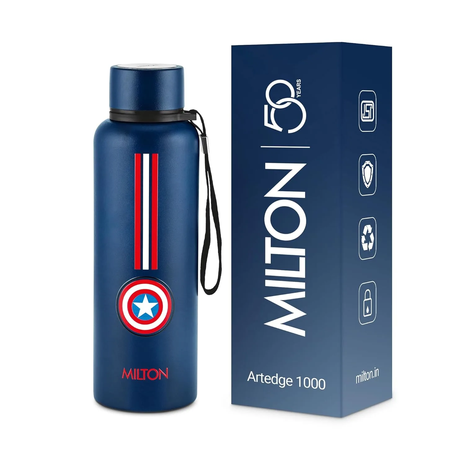 Marvel Captain America Artedge Water Bottle (Milton) - Image 1