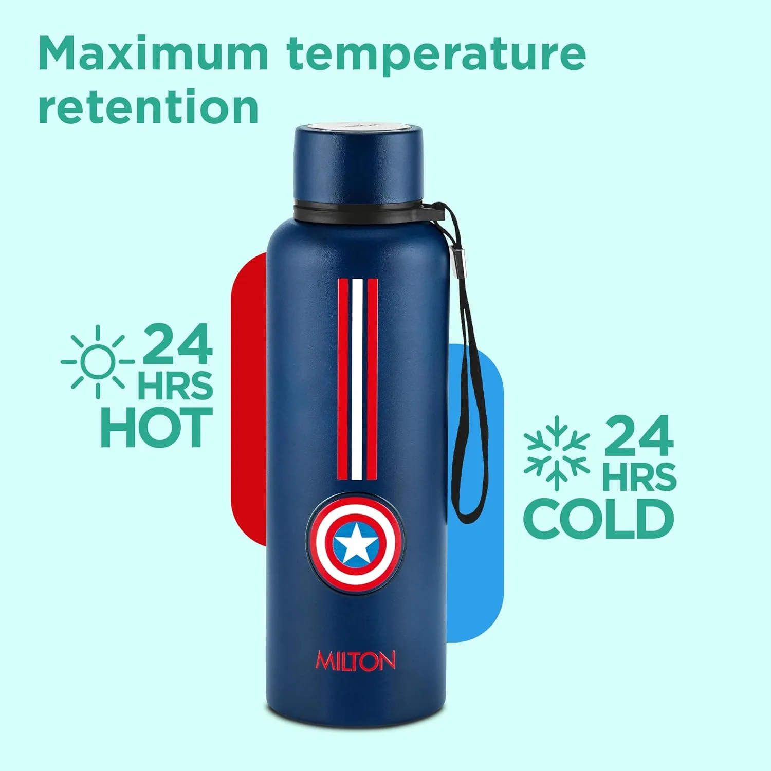 Marvel Captain America Artedge Water Bottle (Milton) - Image 3