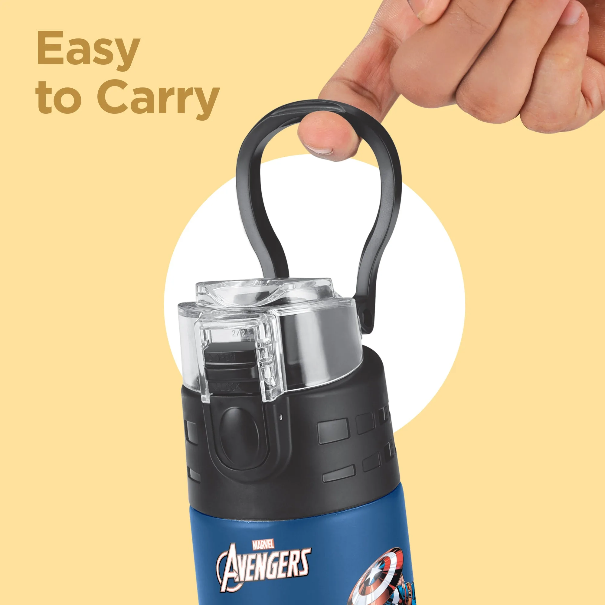 Marvel Mighty Captain America Thermosteel Bottle (Milton) - Image 6