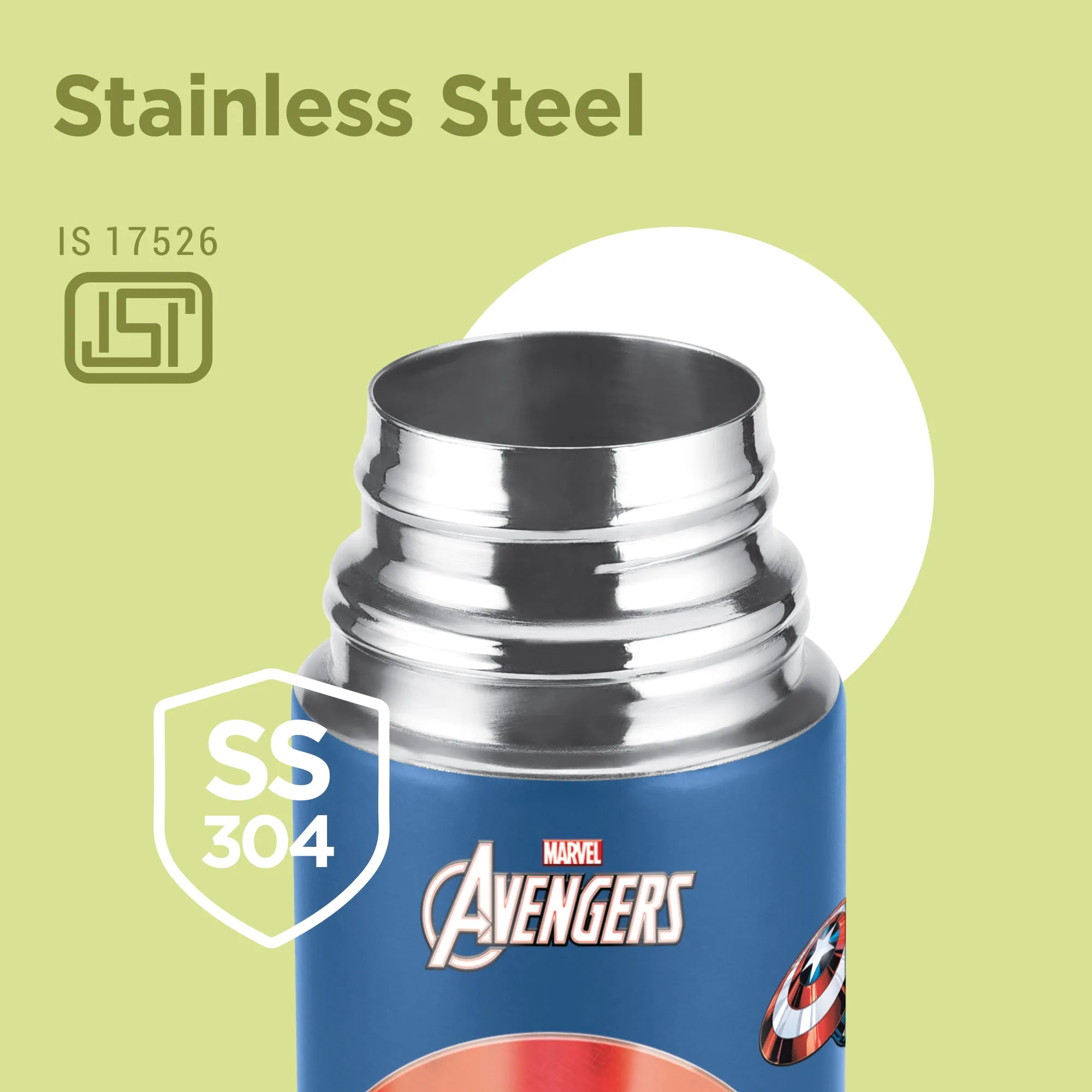 Marvel Mighty Captain America Thermosteel Bottle (Milton) - Image 8