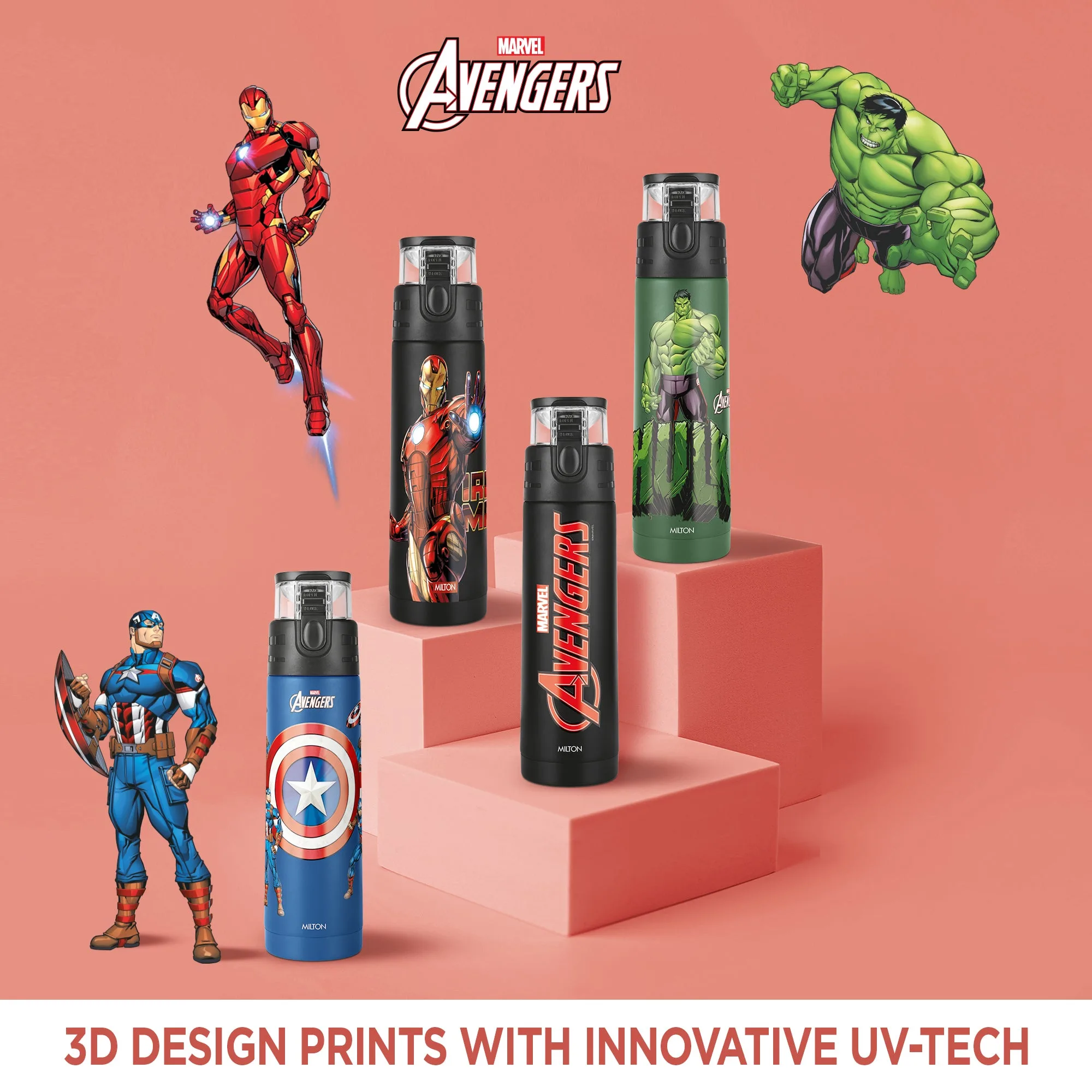 Marvel Mighty Hulk Thermosteel Bottle (Milton) - Image 11