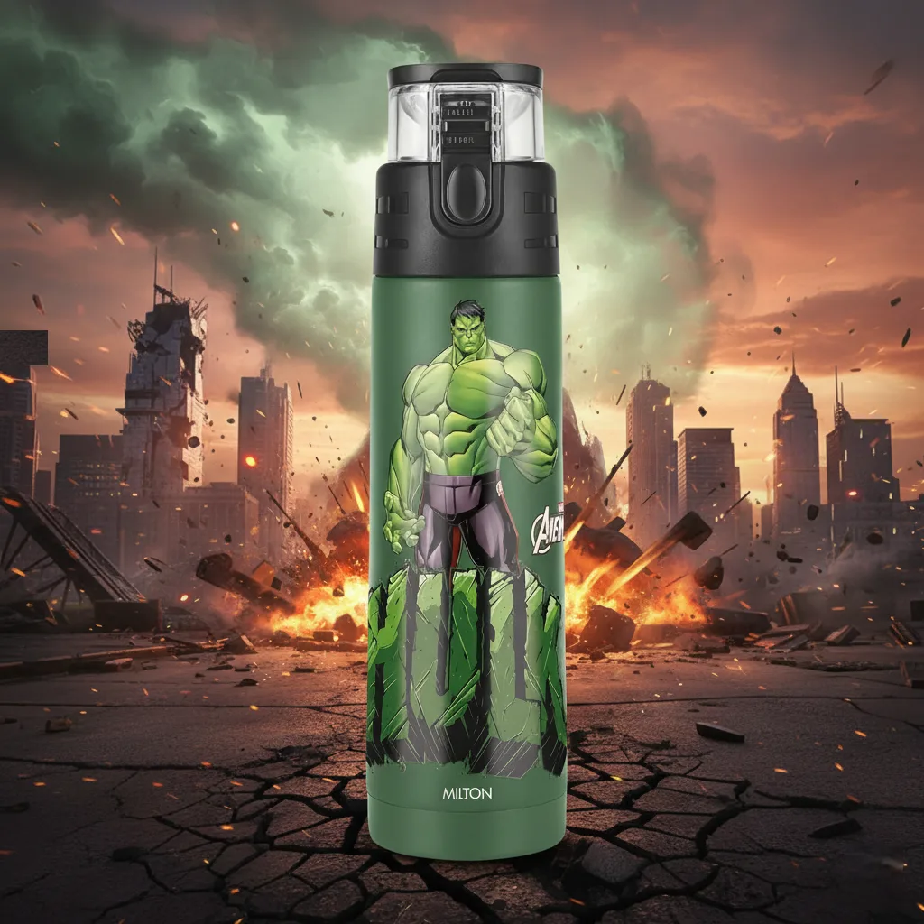 Marvel Mighty Hulk Thermosteel Bottle (Milton) - Image 2