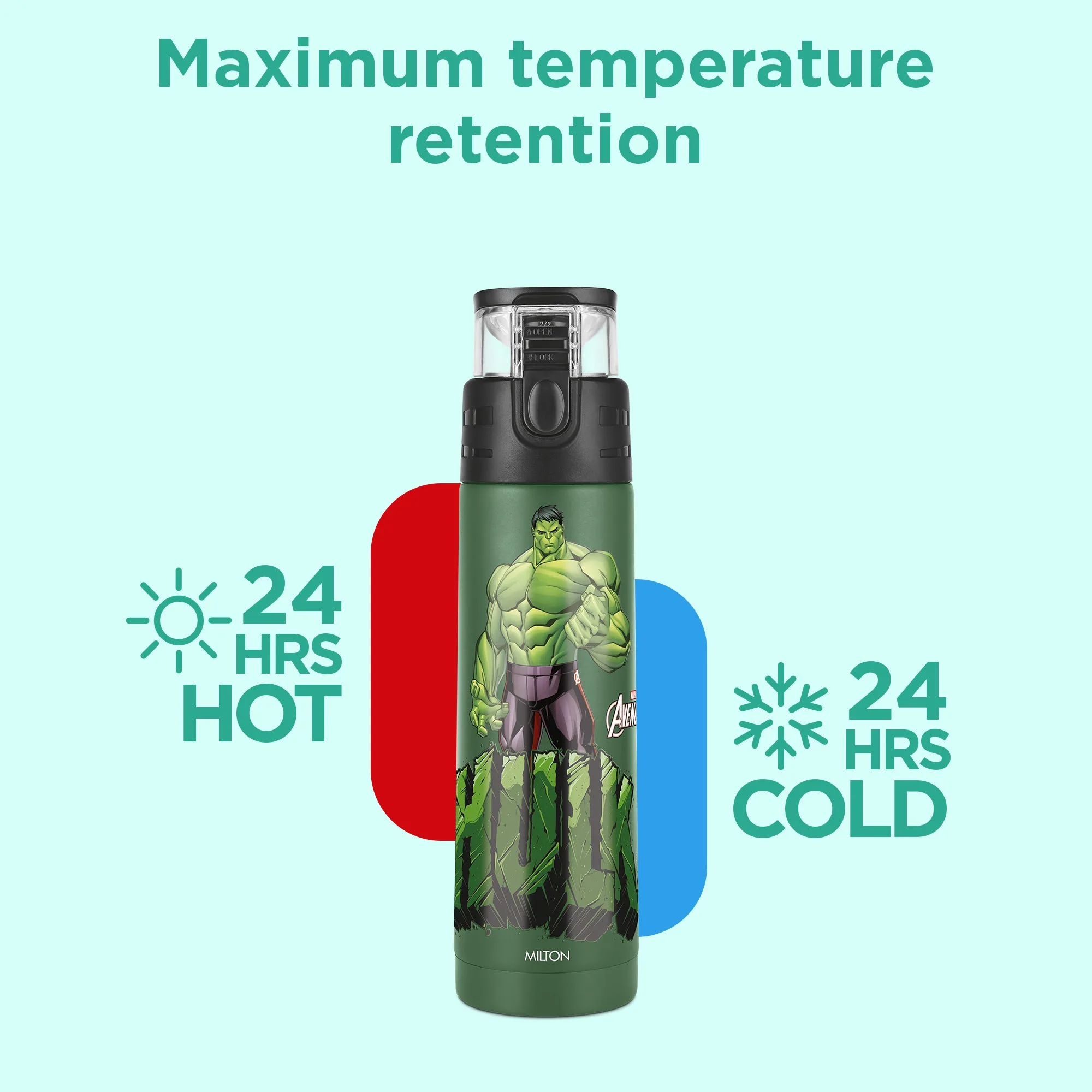 Marvel Mighty Hulk Thermosteel Bottle (Milton) - Image 3