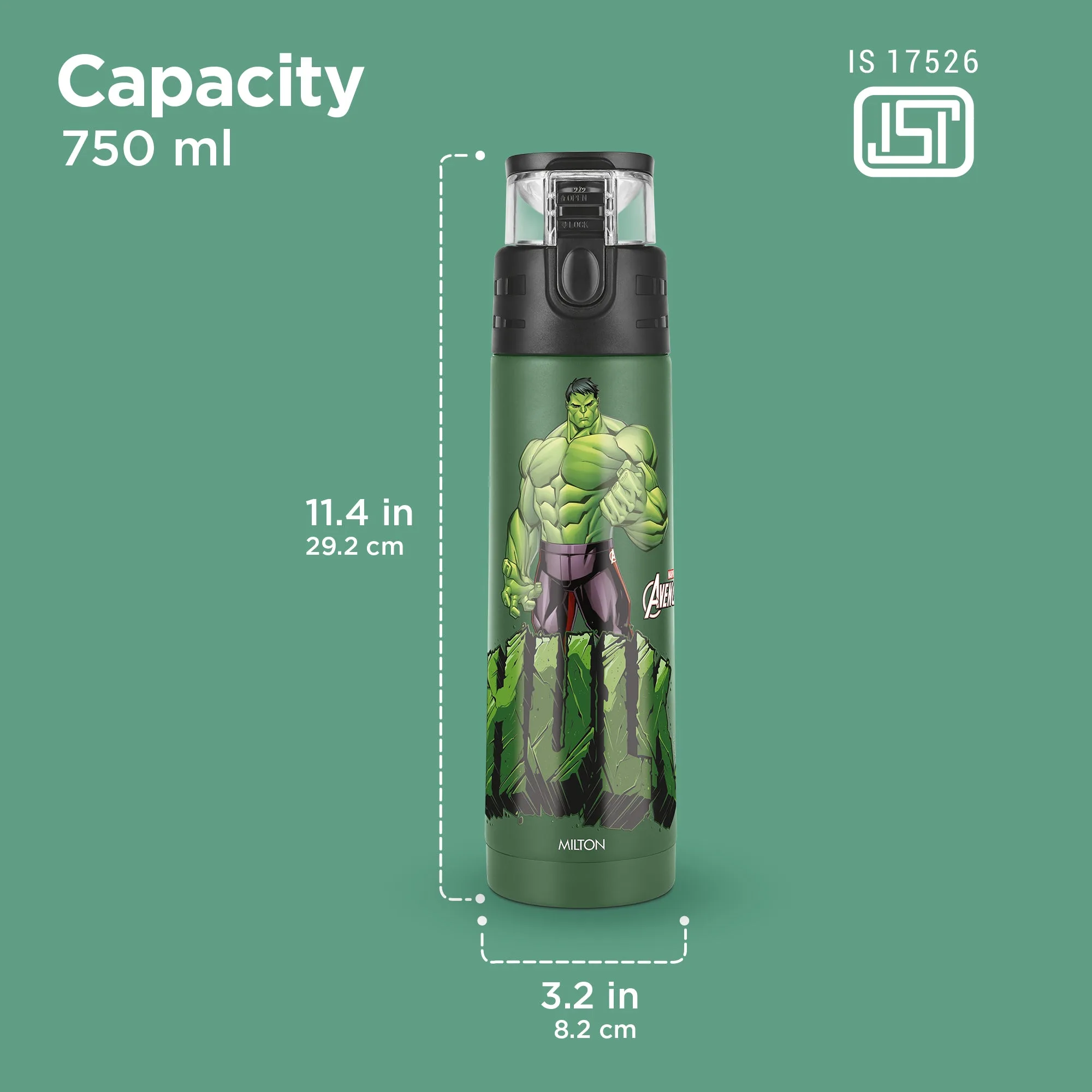 Marvel Mighty Hulk Thermosteel Bottle (Milton) - Image 5
