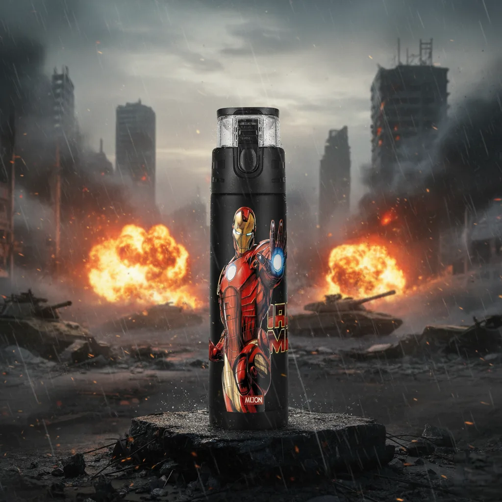 Marvel Mighty Iron Man Thermosteel Bottle (Milton) - Image 3