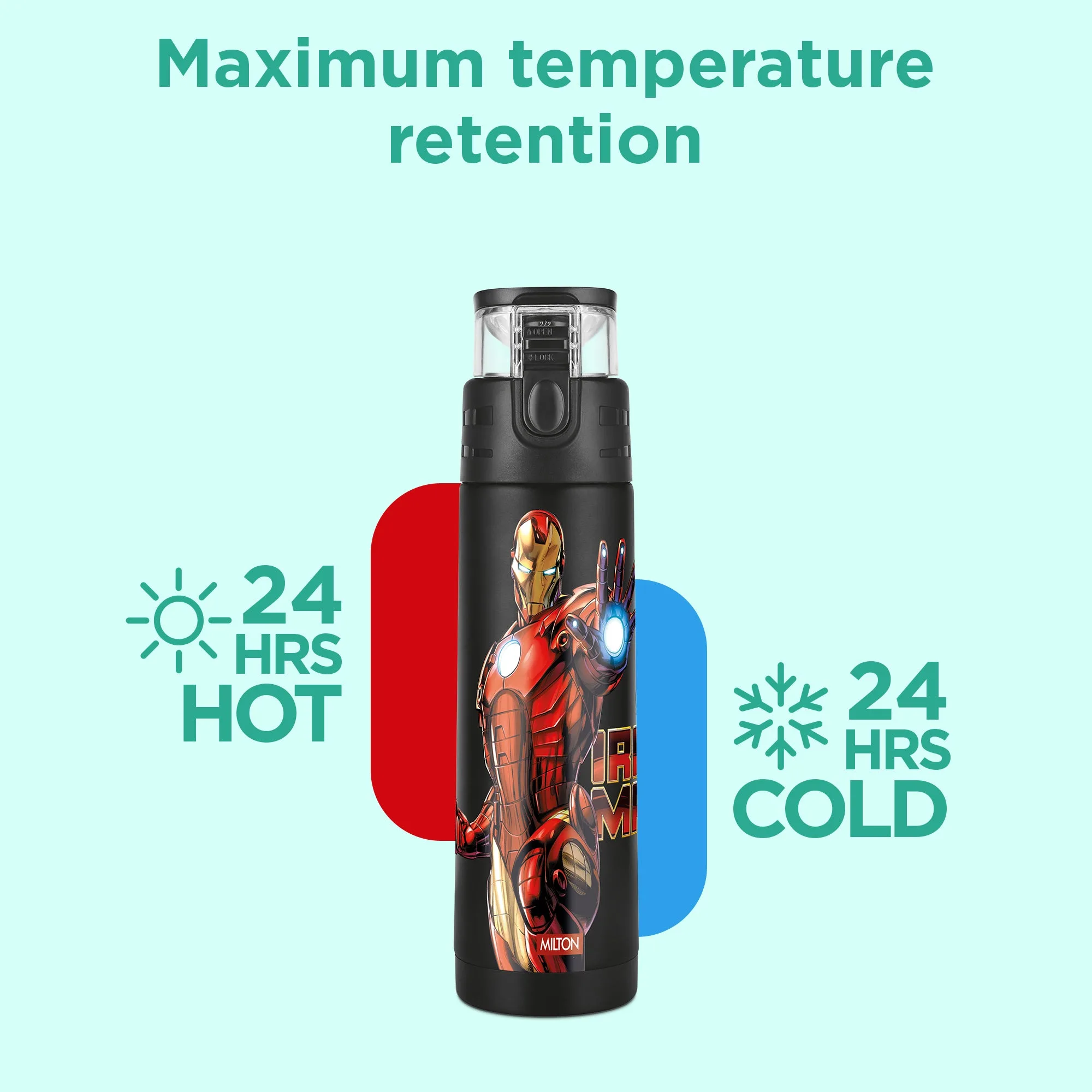Marvel Mighty Iron Man Thermosteel Bottle (Milton) - Image 4