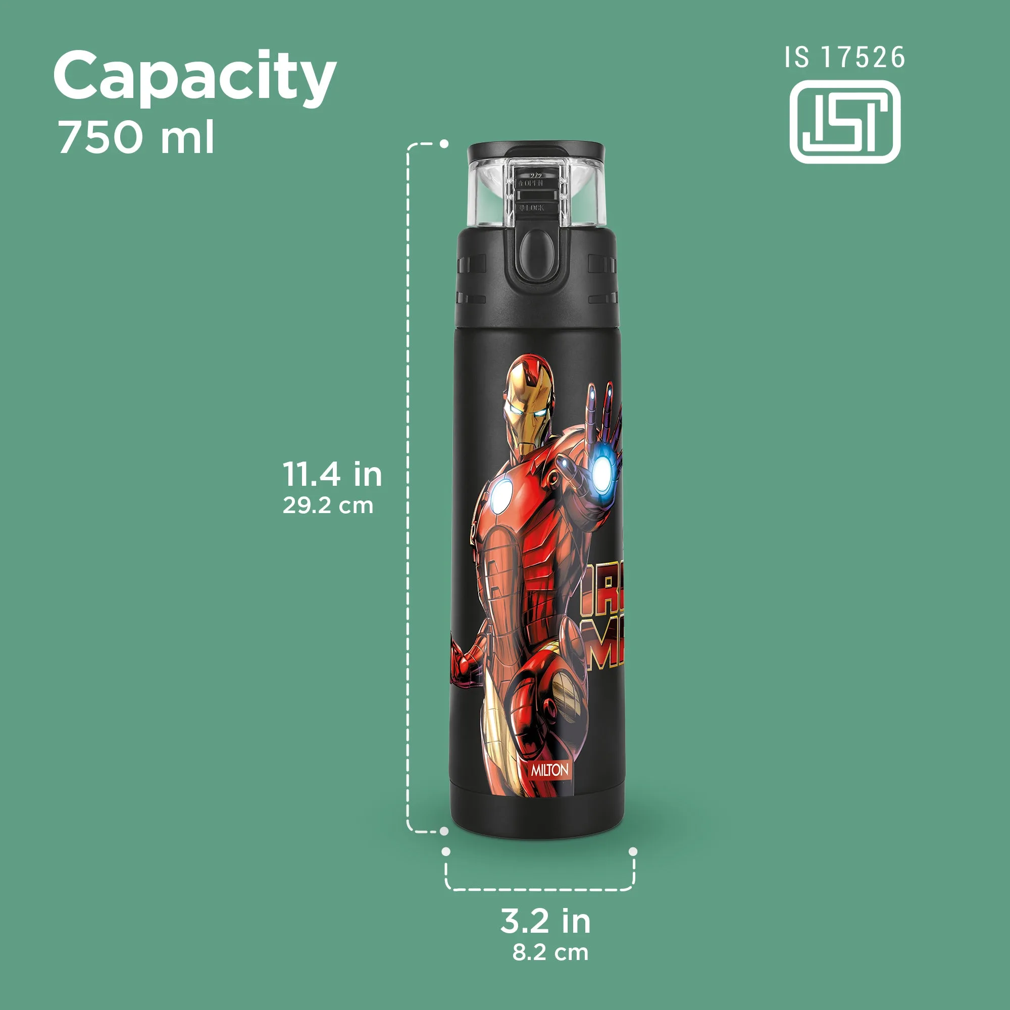 Marvel Mighty Iron Man Thermosteel Bottle (Milton) - Image 7