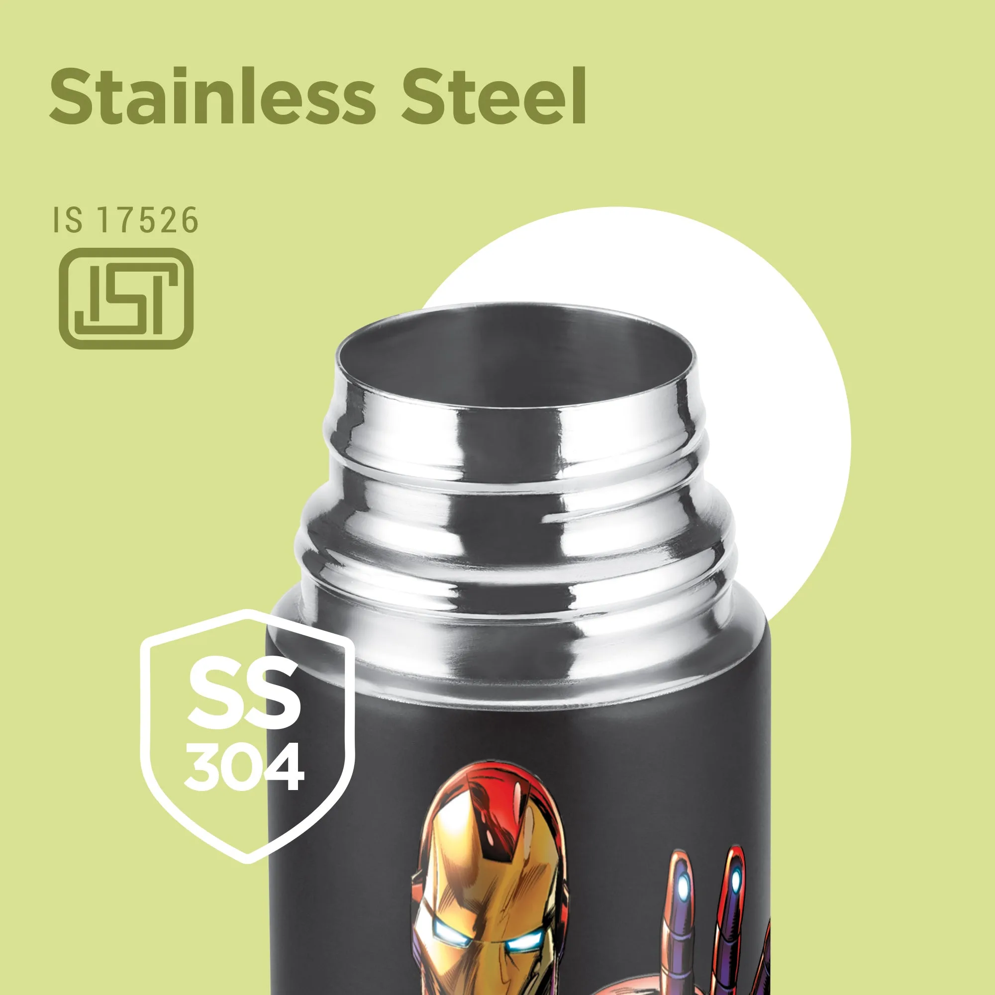Marvel Mighty Iron Man Thermosteel Bottle (Milton) - Image 9