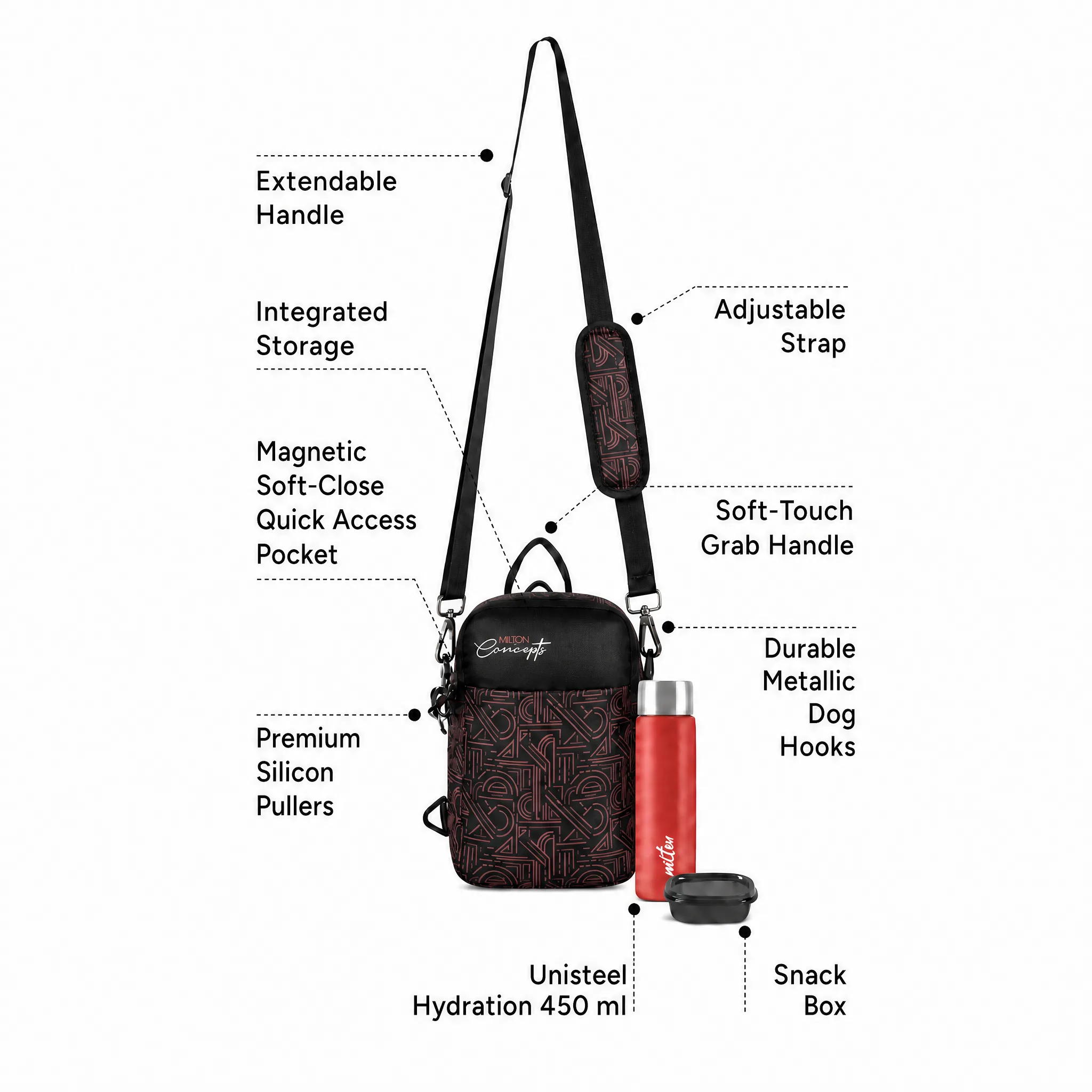 Milton Concepts Sling Bag - Red - Image 3