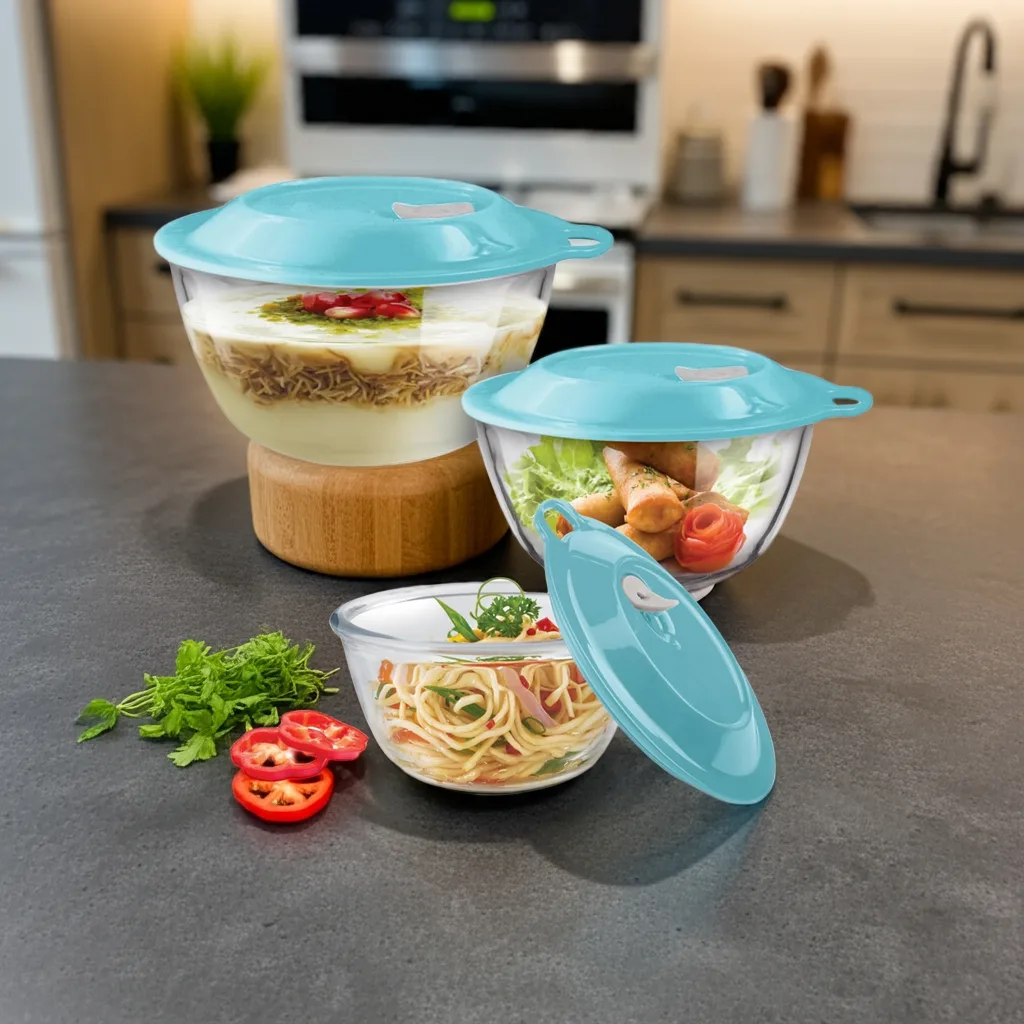 Mixing Bowl 3pc Set With Eazy Lid (Treo by Milton) - Image 1