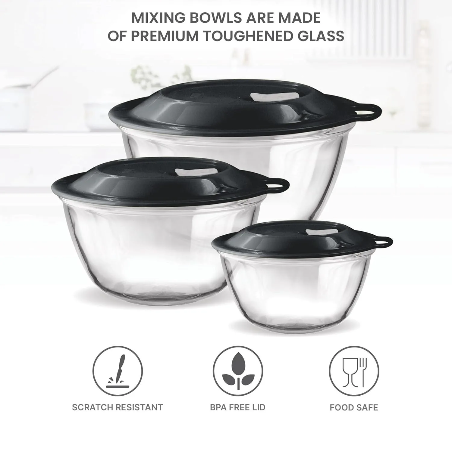 Mixing Bowl 3pc Set With Eazy Lid (Treo by Milton) - Image 2