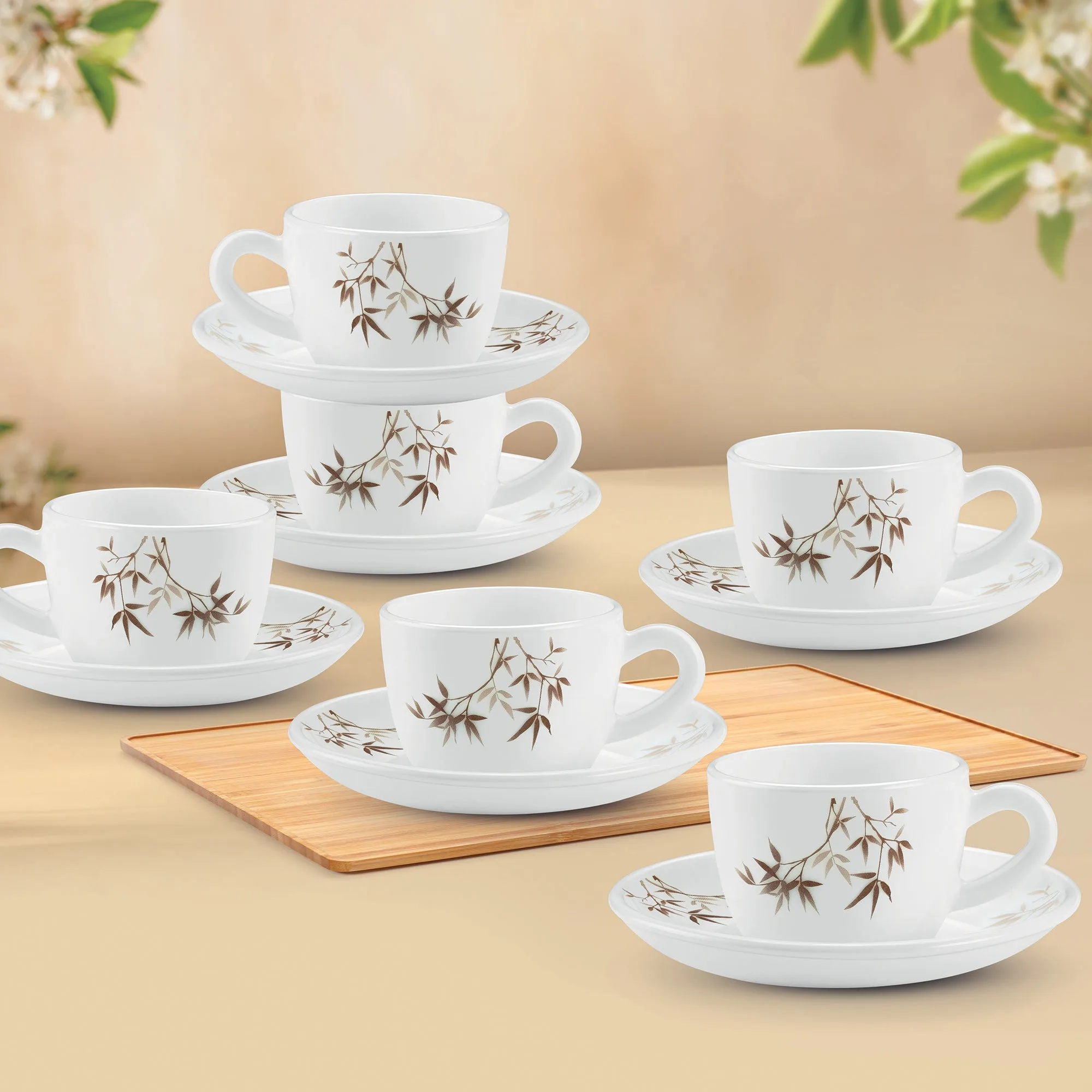Ophelia 13 CL Cup Saucer Set - ARASHI (Treo by Milton) - Image 1