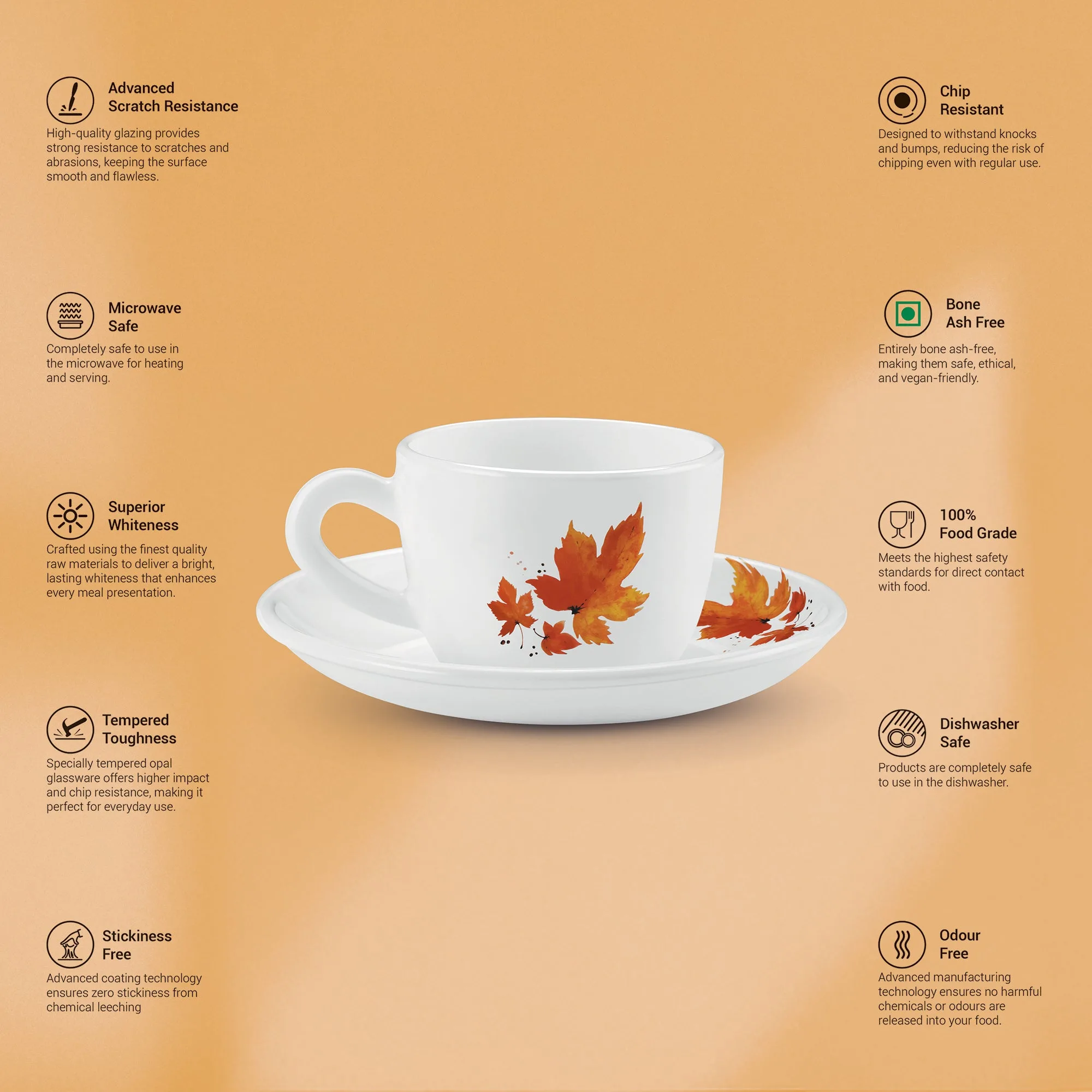 Ophelia 13 CL Cup Saucer Set - MAPELLE (Treo by Milton) - Image 2