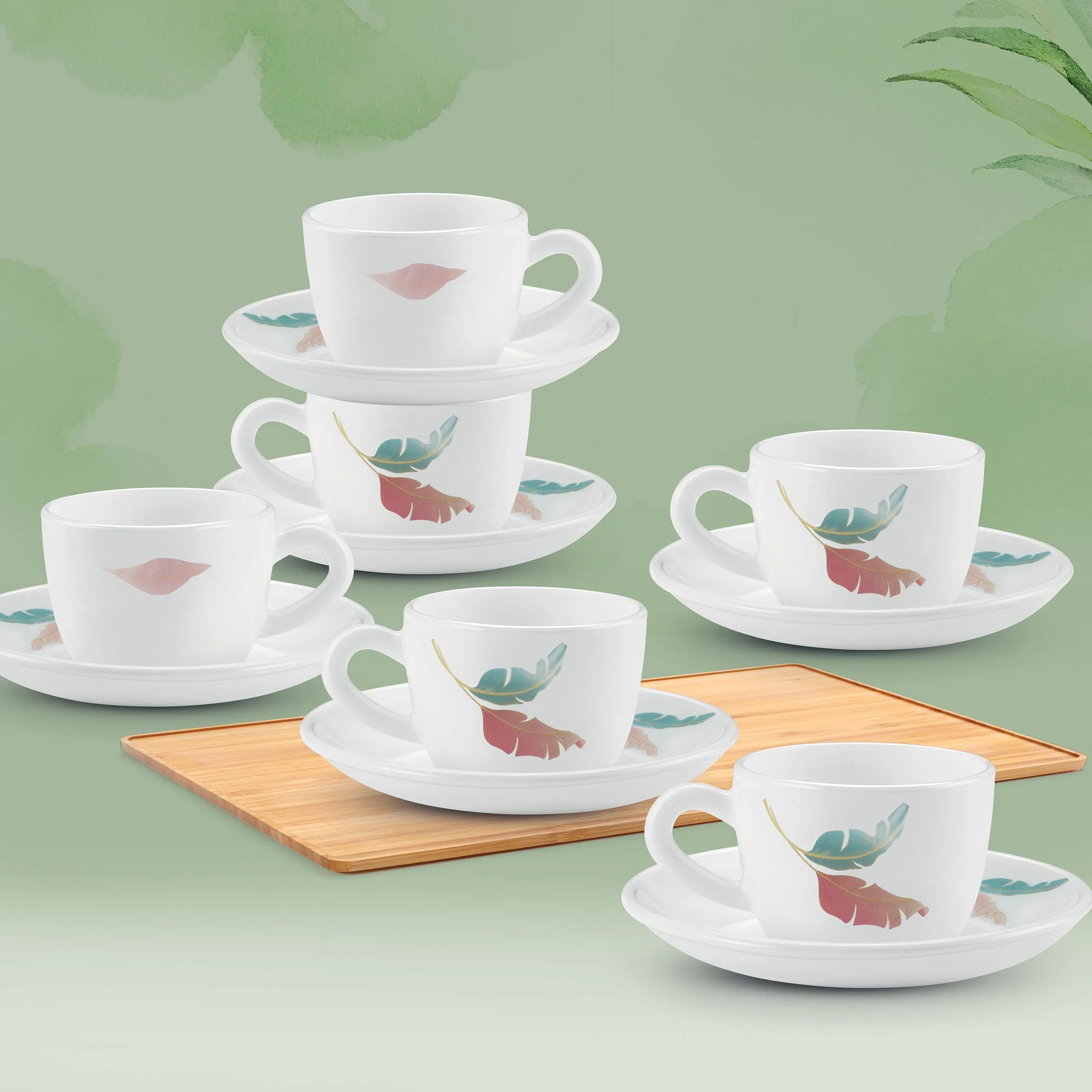Ophelia 13 CL Cup Saucer Set - PALMA (Treo by Milton) - Image 1