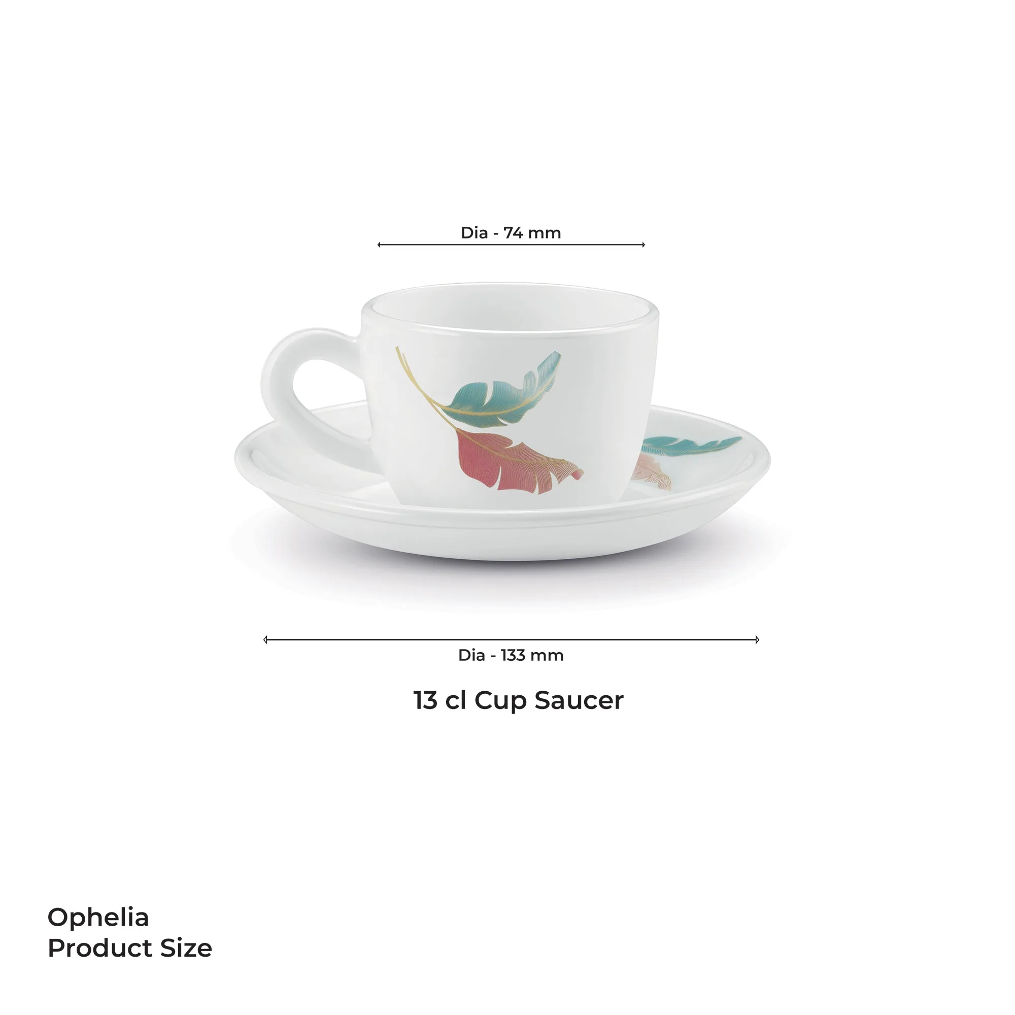Ophelia 13 CL Cup Saucer Set - PALMA (Treo by Milton) - Image 4