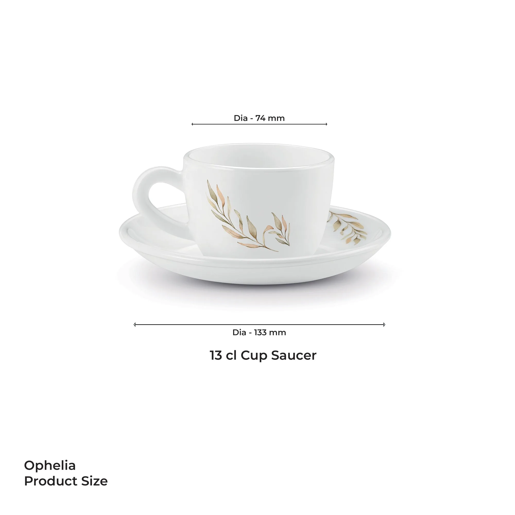 Ophelia 13 CL Cup Saucer Set - SELENE (Treo by Milton) - Image 3