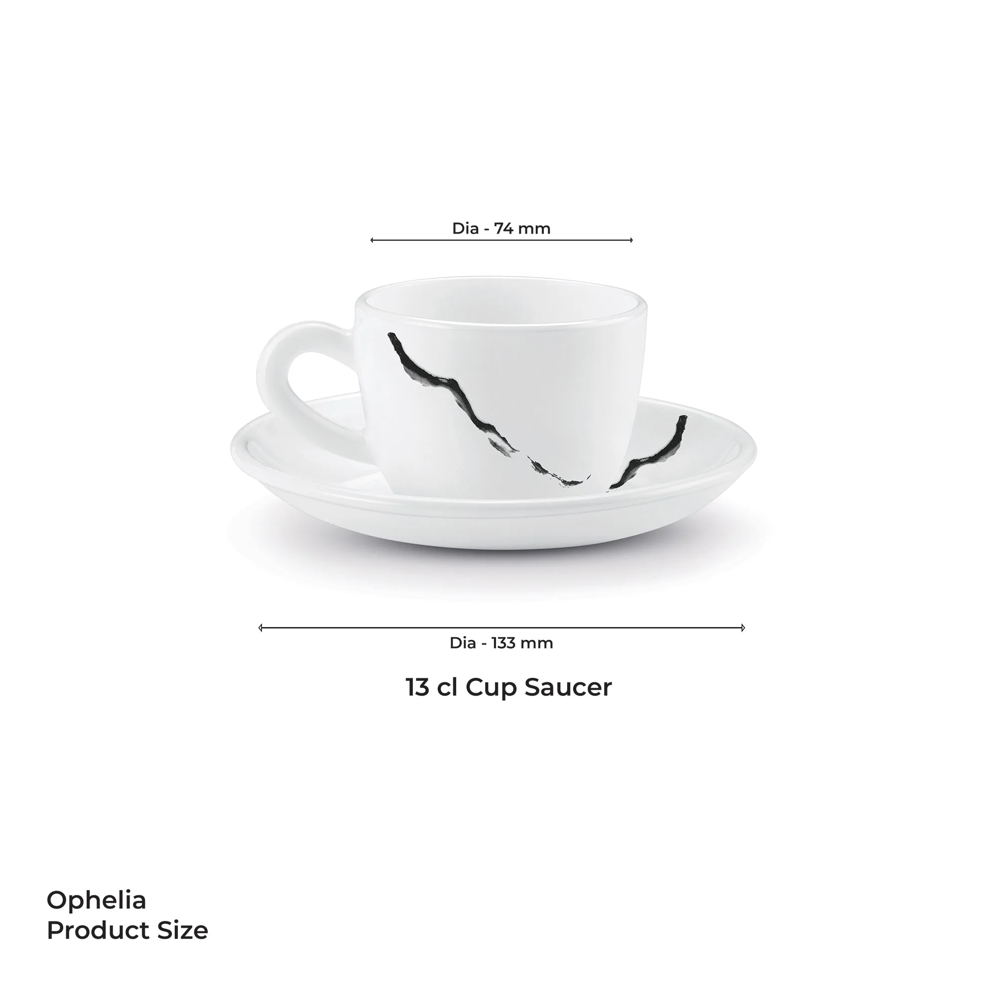 Ophelia 13 CL Cup Saucer Set - STRIA (Treo by Milton) - Image 3