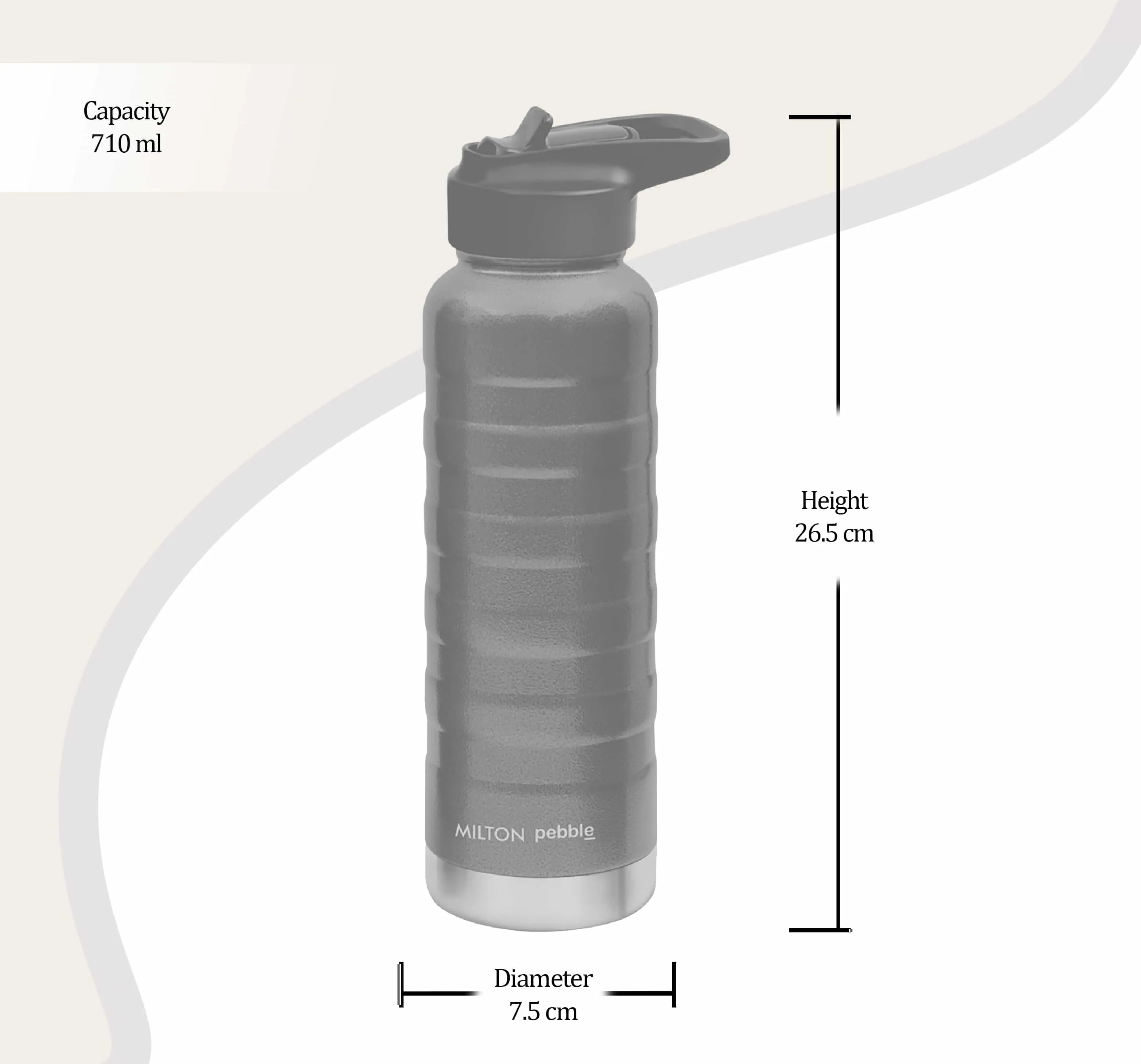 Pebble Spout Lid Thermosteel Bottle (Milton) - Image 8