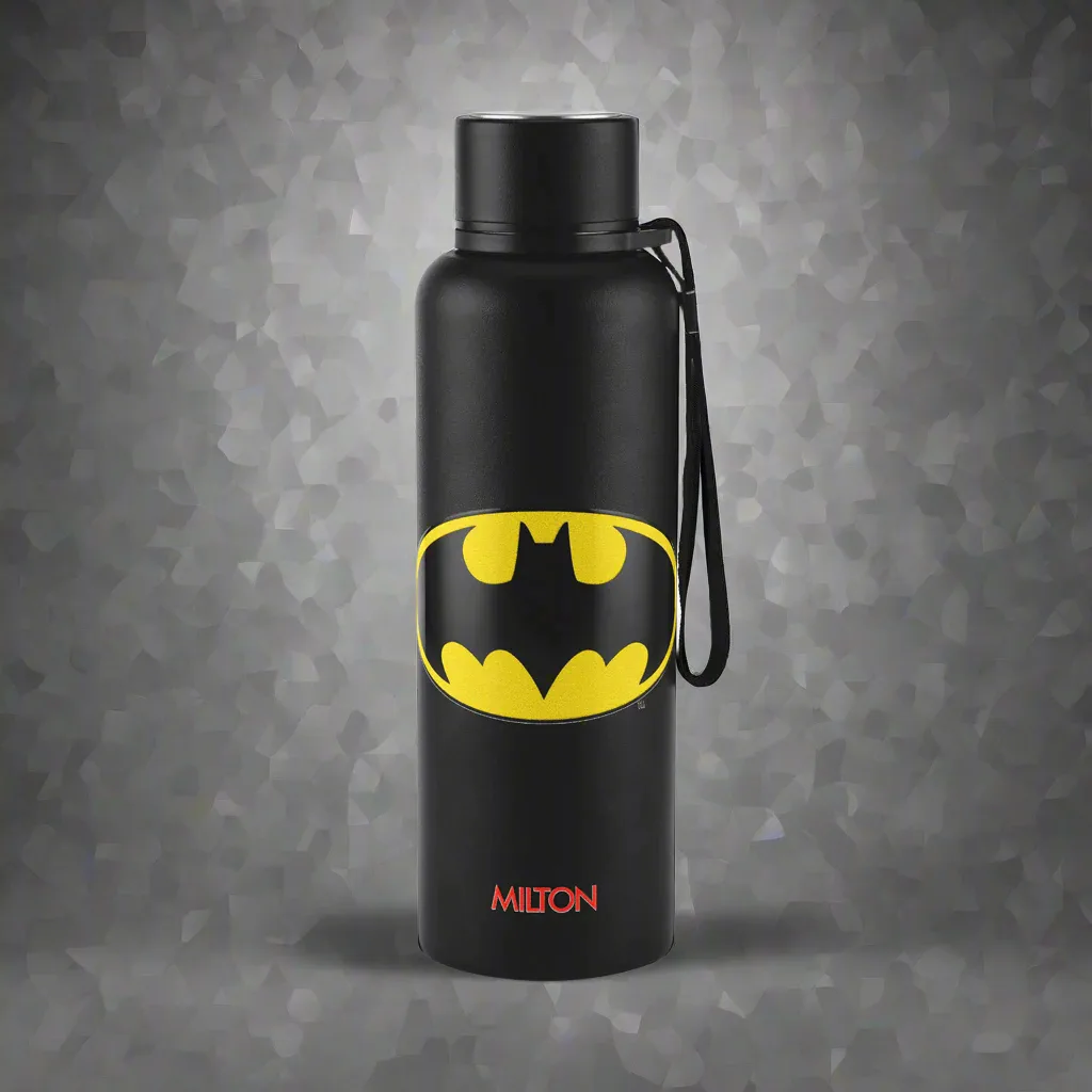 Personalized Batman 3D UV Printed Aura Thermosteel Bottle (Milton) - Image 1