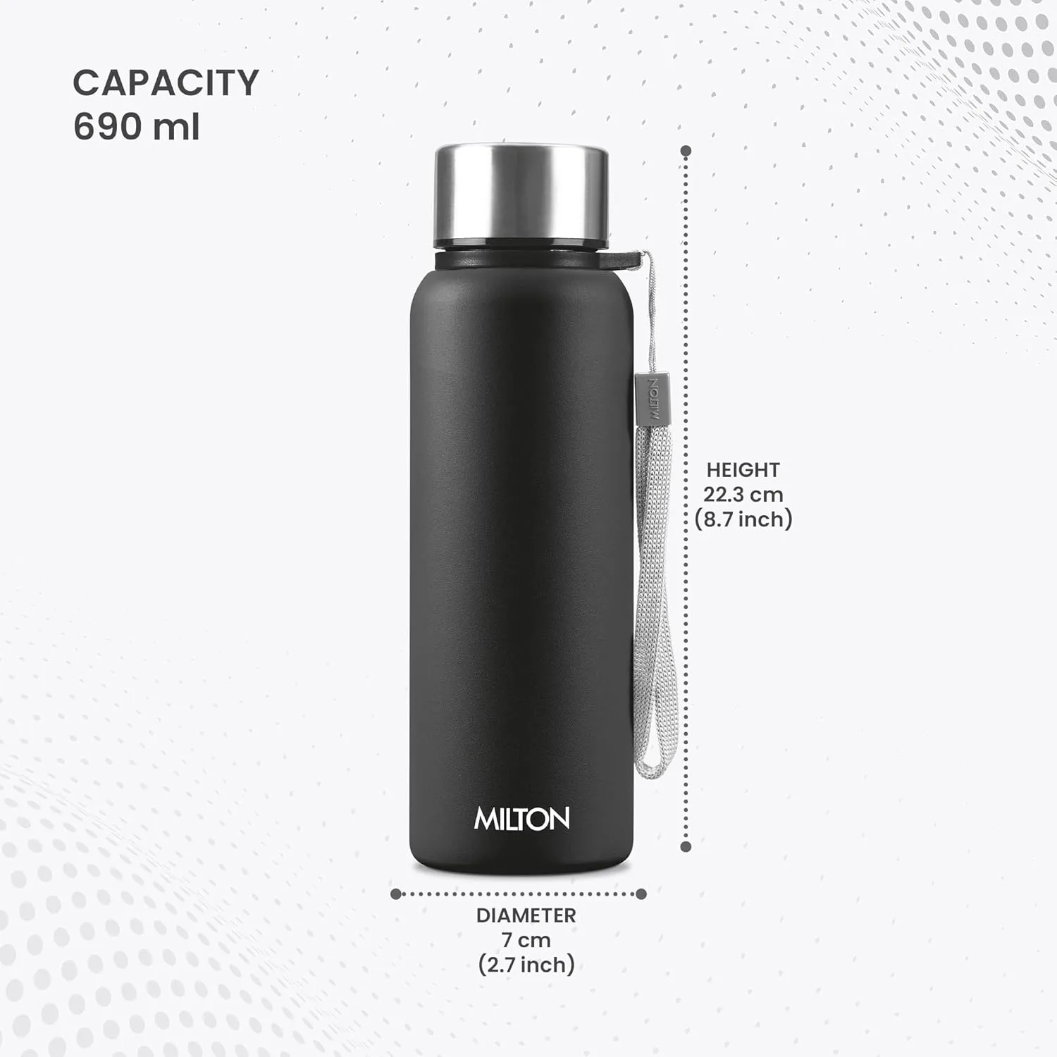 Personalized Brim Stainless Steel Bottle (Milton) - Image 4