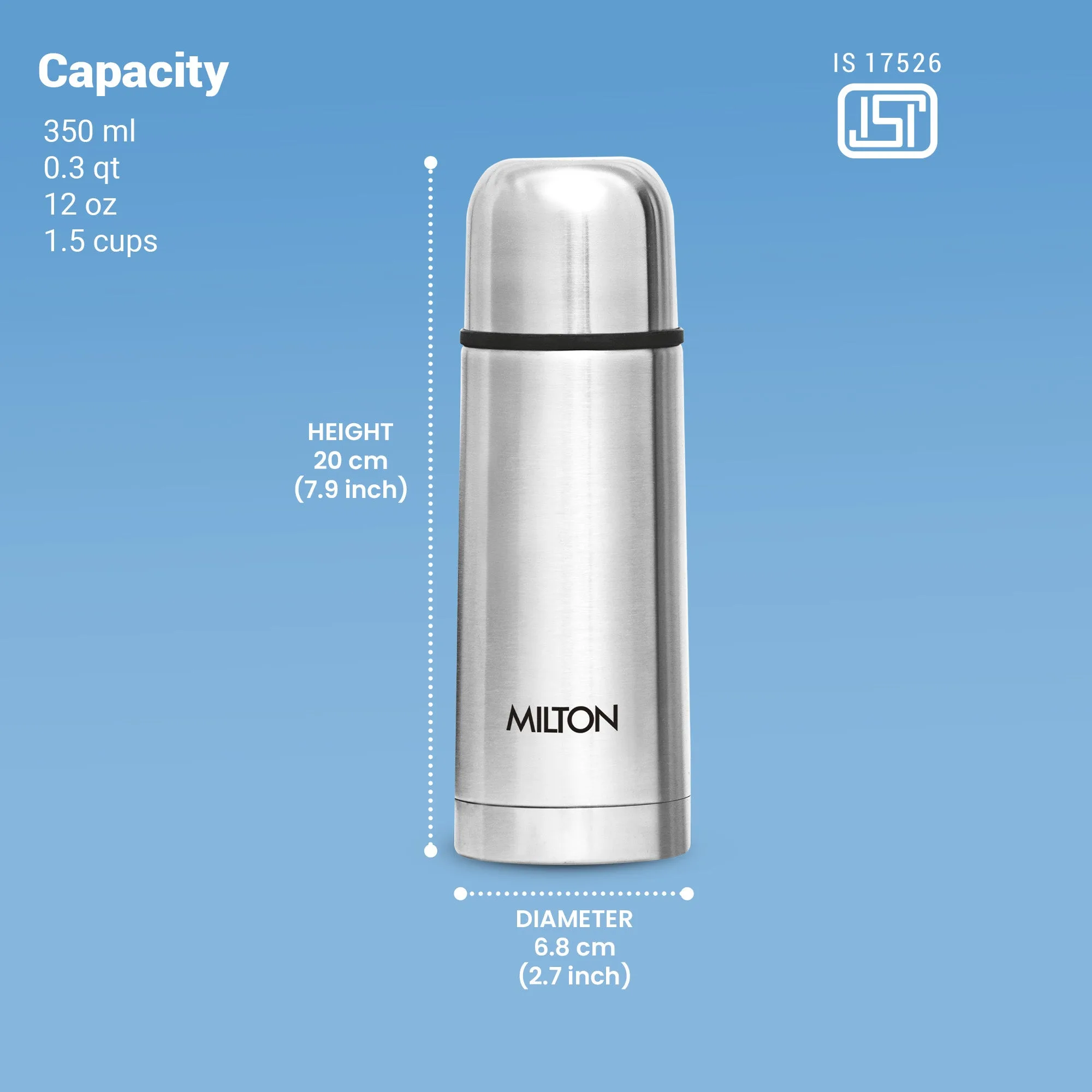 Personalized Flip Lid Thermosteel Bottle (Milton) - Image 8