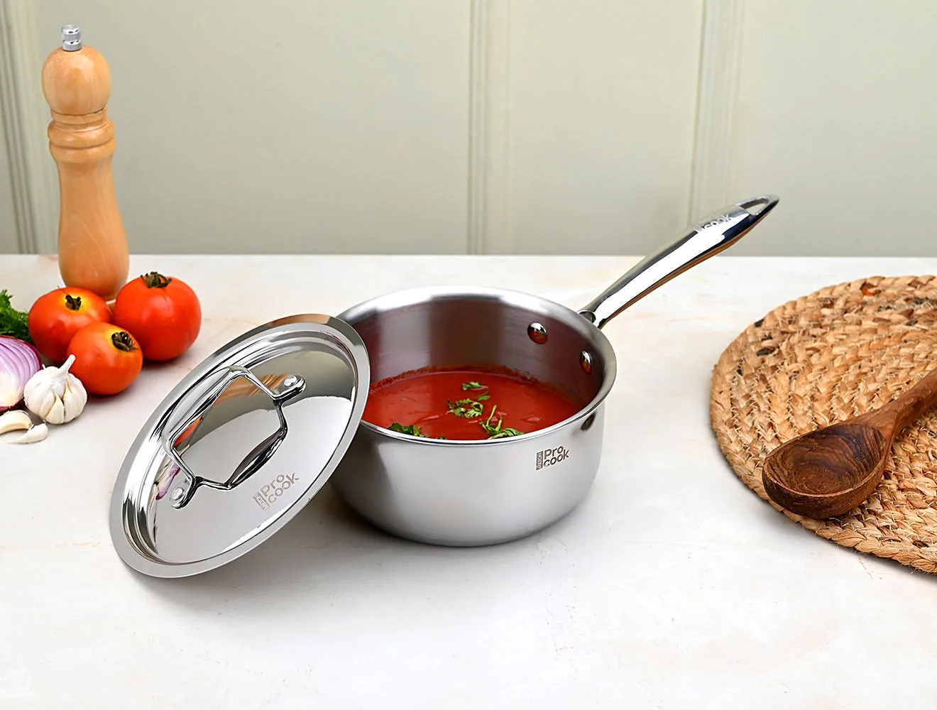 Personalized Sauce Pan With Lid - Triply (Milton Procook) - Image 5