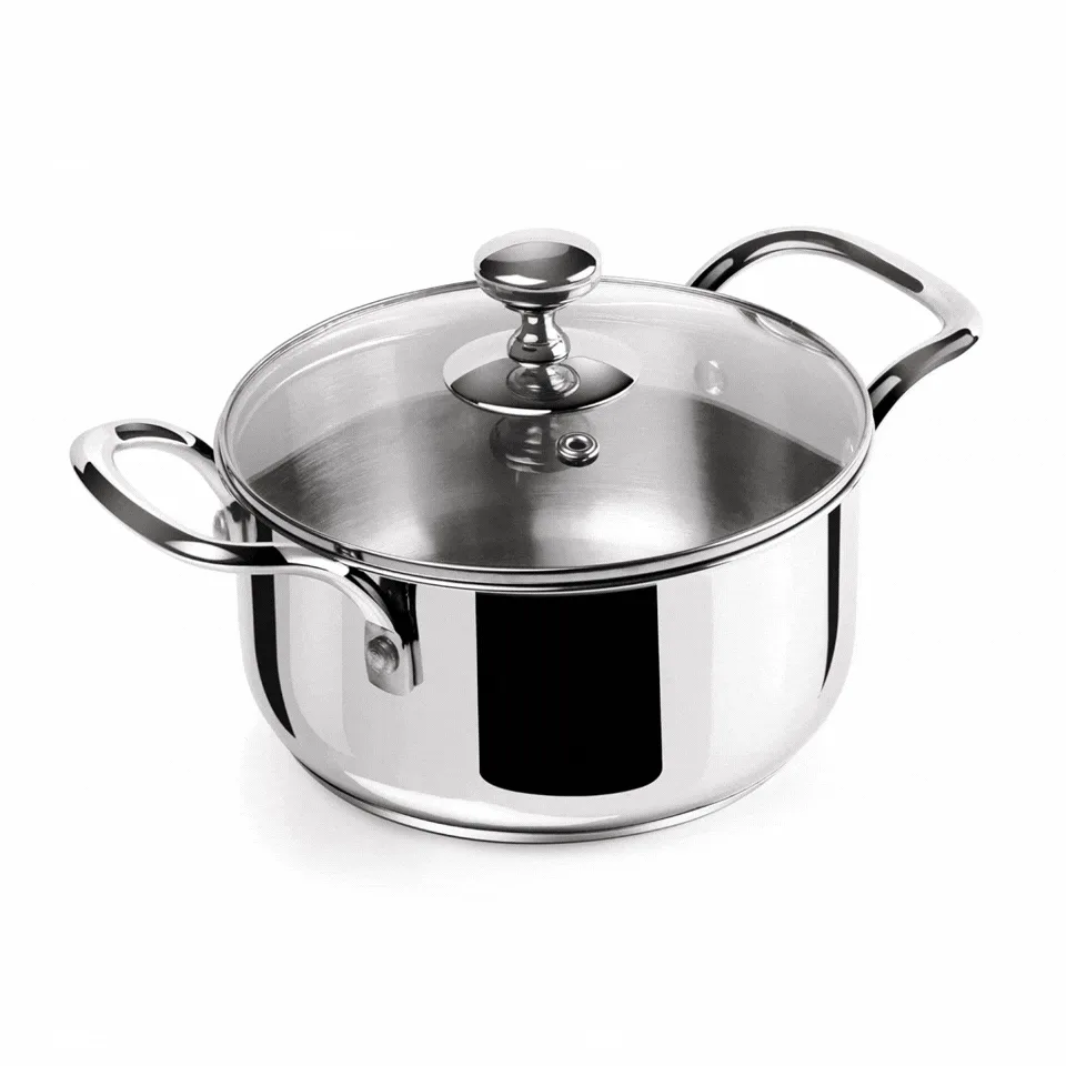 Personalized Tri Ply Stainless Steel Casserole With Lid Sandwich Bottom (Milton Procook)