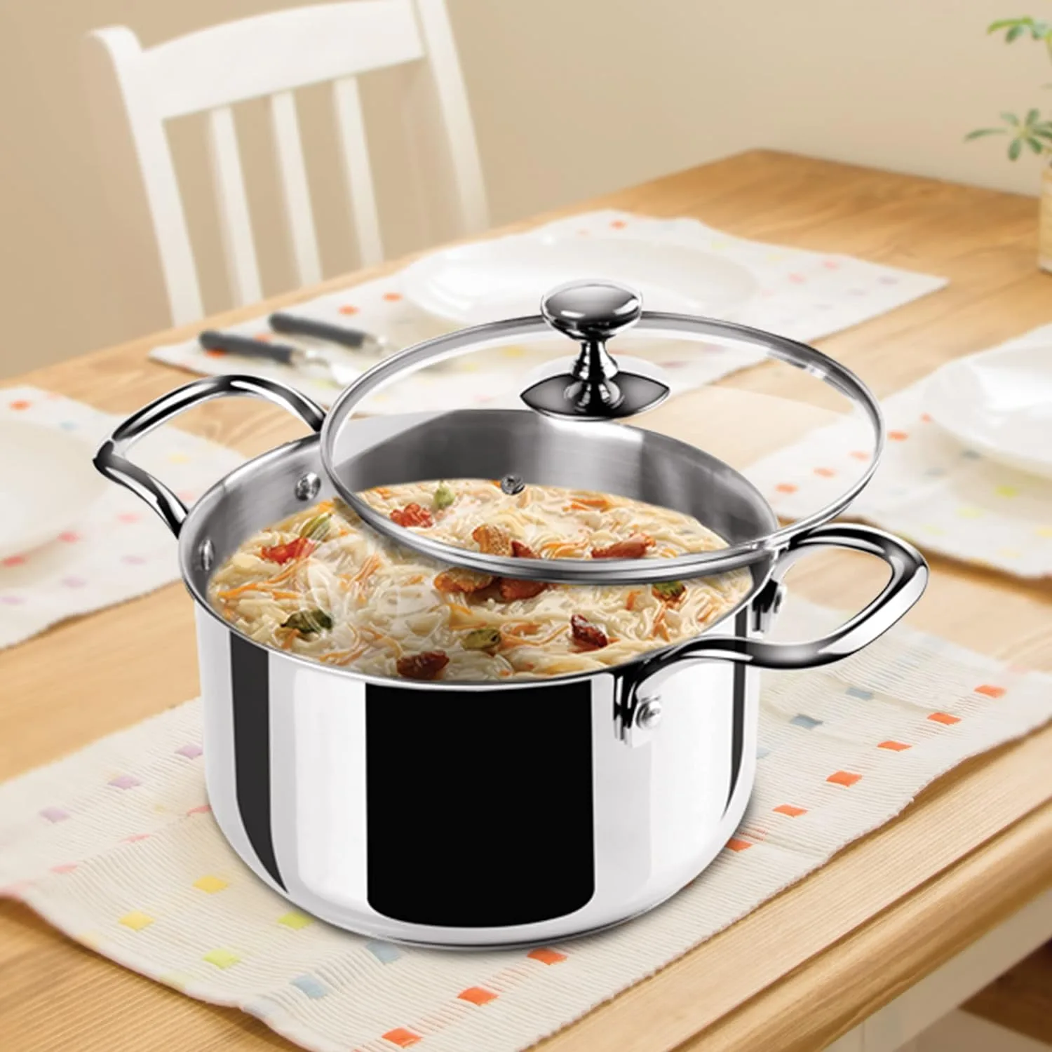 Personalized Tri Ply Stainless Steel Casserole With Lid Sandwich Bottom (Milton Procook) - Image 5