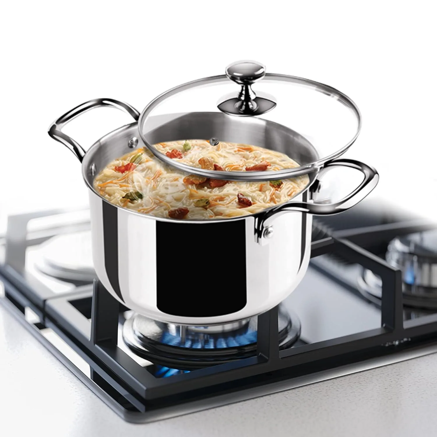 Personalized Tri Ply Stainless Steel Casserole With Lid Sandwich Bottom (Milton Procook) - Image 8