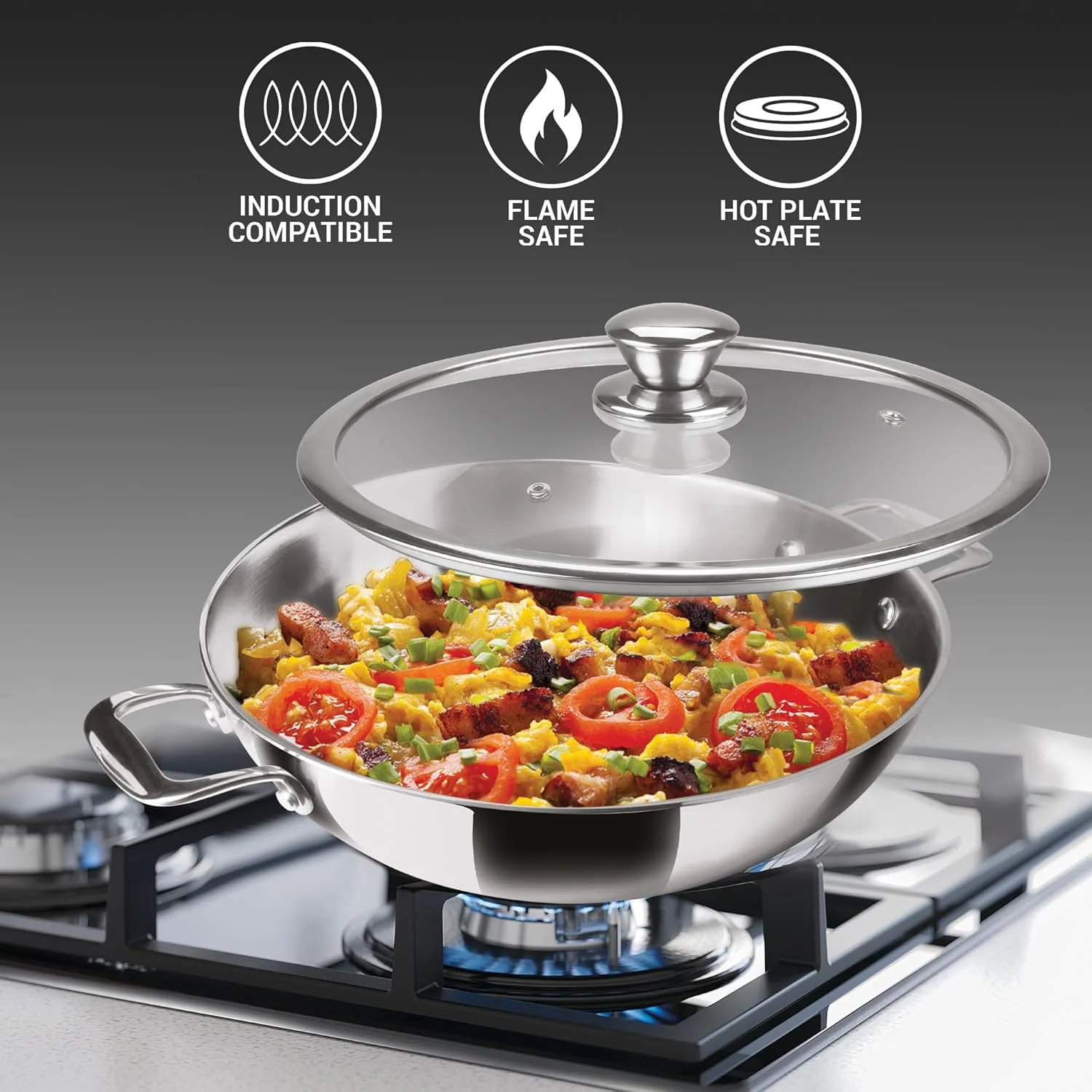 Personalized Triply Stainless Steel 4 Pc Induction Cookware Set (Procook By Milton) - Image 3