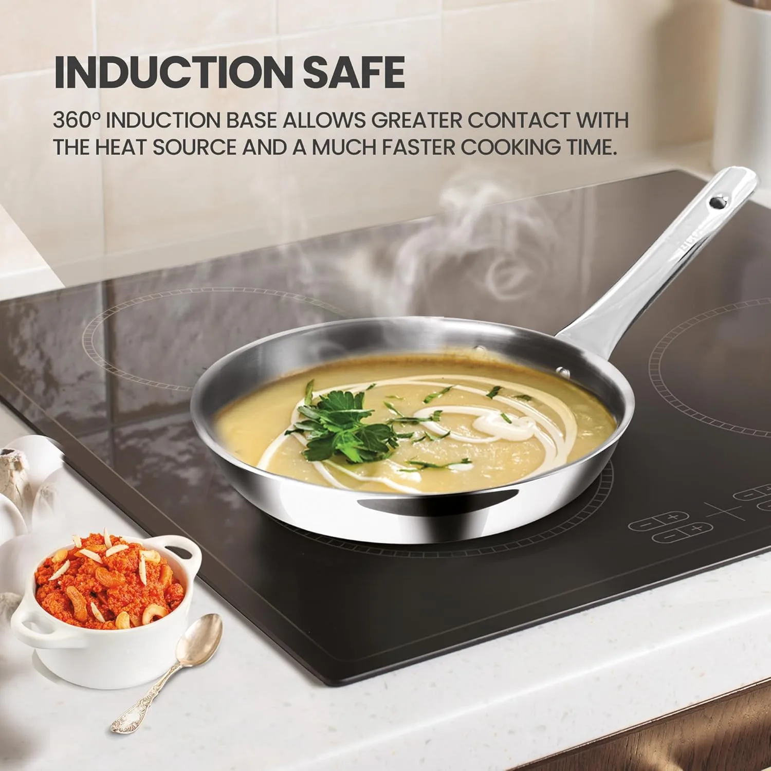 Personalized Triply Stainless Steel 4 Pc Induction Cookware Set (Procook By Milton) - Image 6
