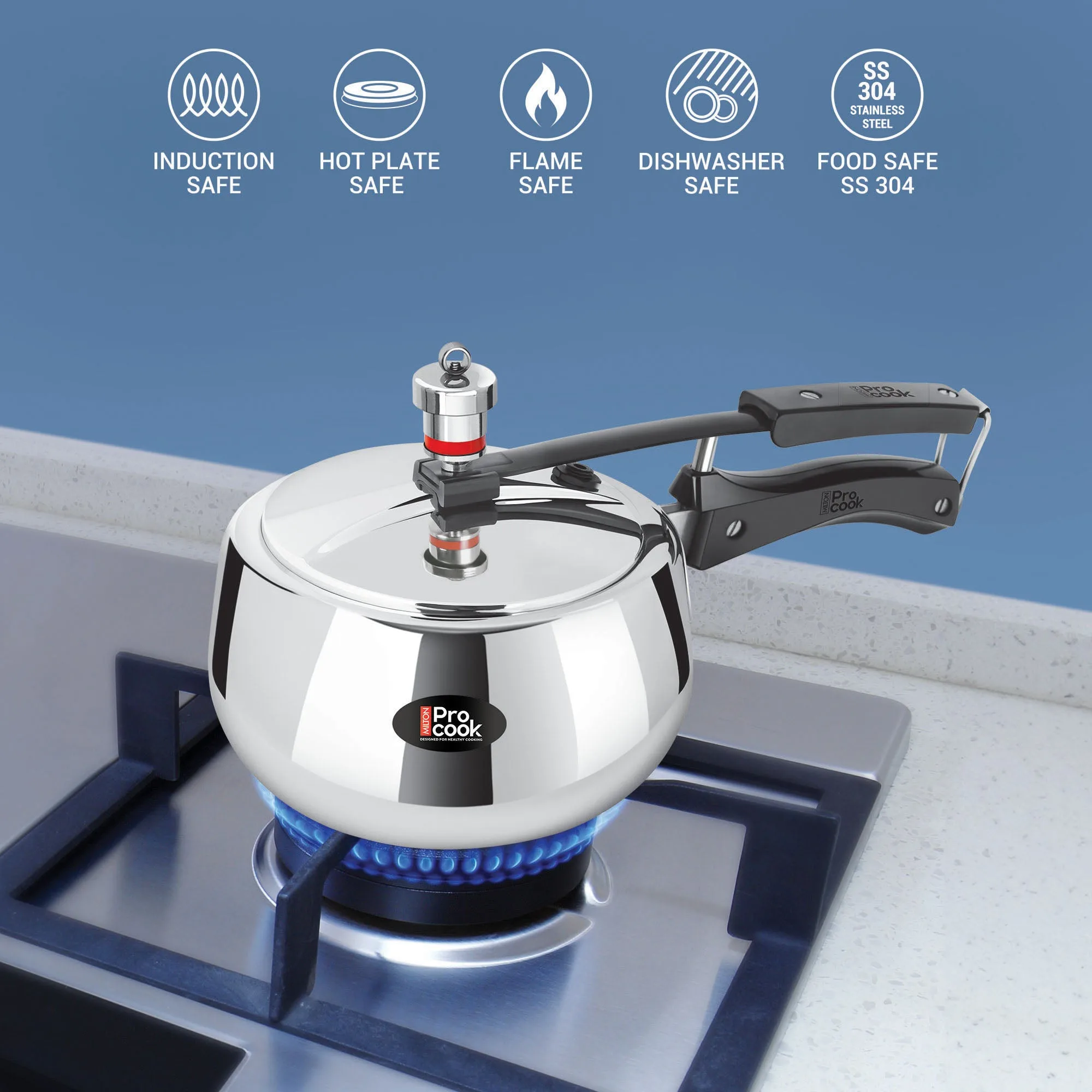 Pressure Cooker Inner Lid Curve Triply (Milton Procook) - Image 4