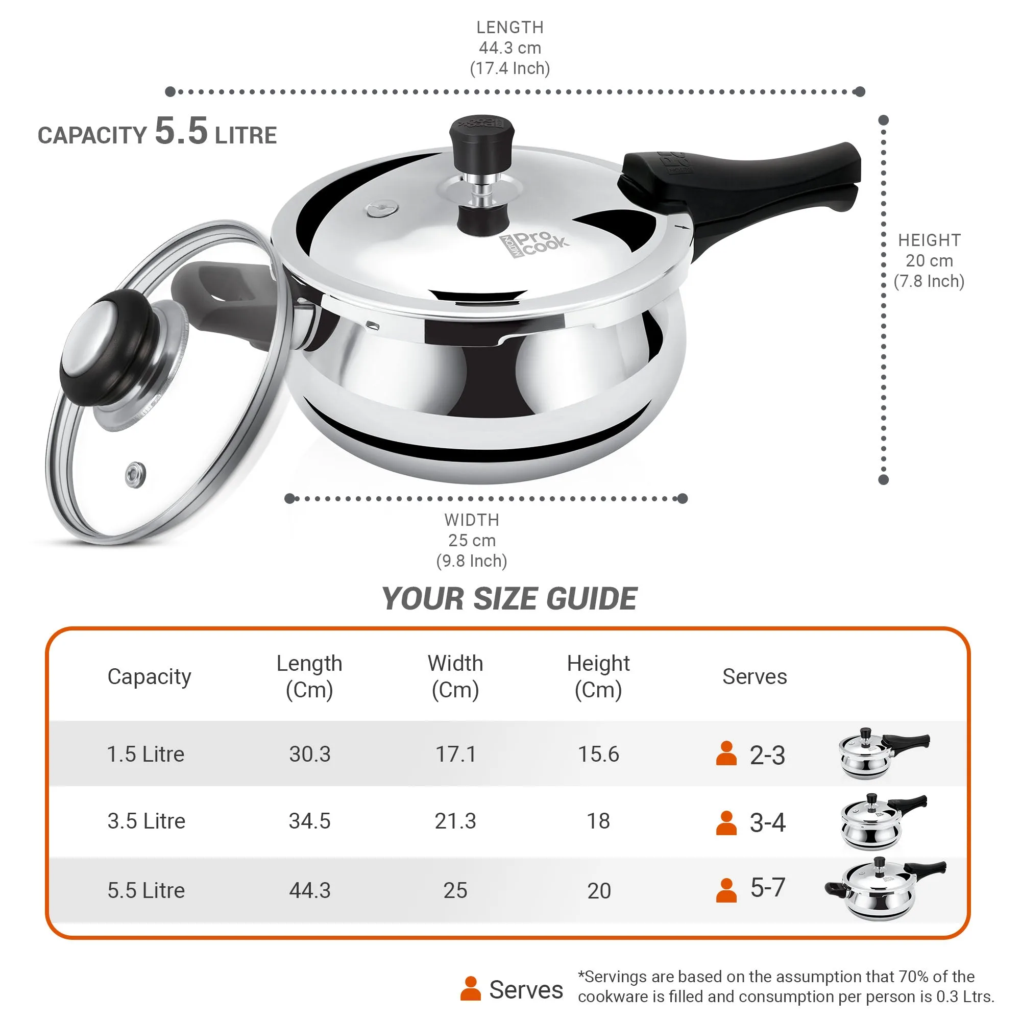 Pressure Cooker Outer Lid Curve Triply (Milton Procook) - Image 10