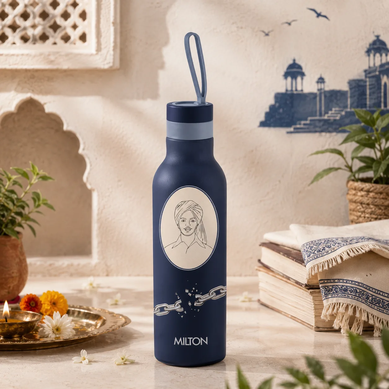 Pride of India Thermosteel Bottle - Bhagat Singh Ji (Milton) - Image 1