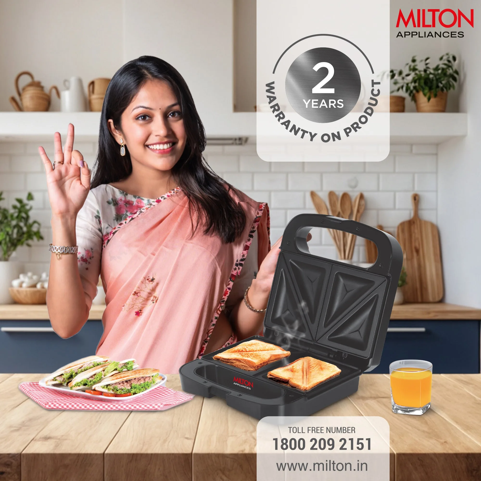 Sandwich Maker HSM011 (Milton) - Image 5