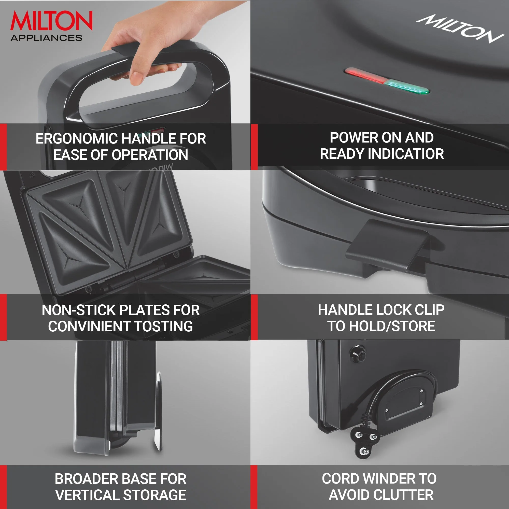 Sandwich Maker HSM011 (Milton) - Image 6