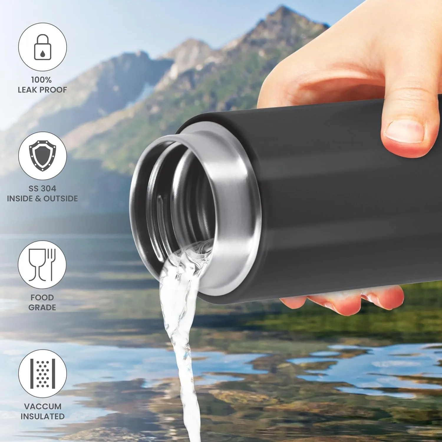 Shiny Hot and Cold Thermosteel Bottle (Milton) - Image 10