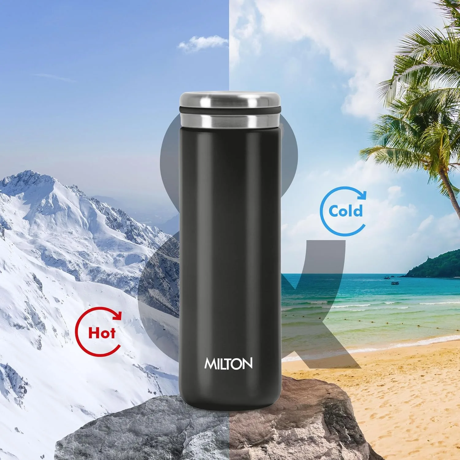 Shiny Hot and Cold Thermosteel Bottle (Milton) - Image 11