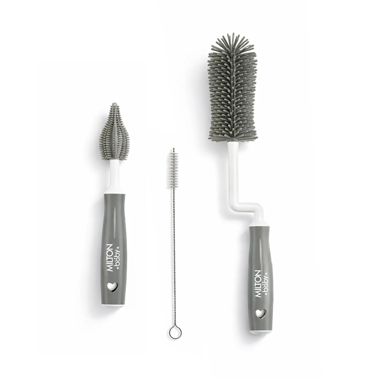 Silicone 3-In-1 Bottle Brush Set For Baby (Milton)
