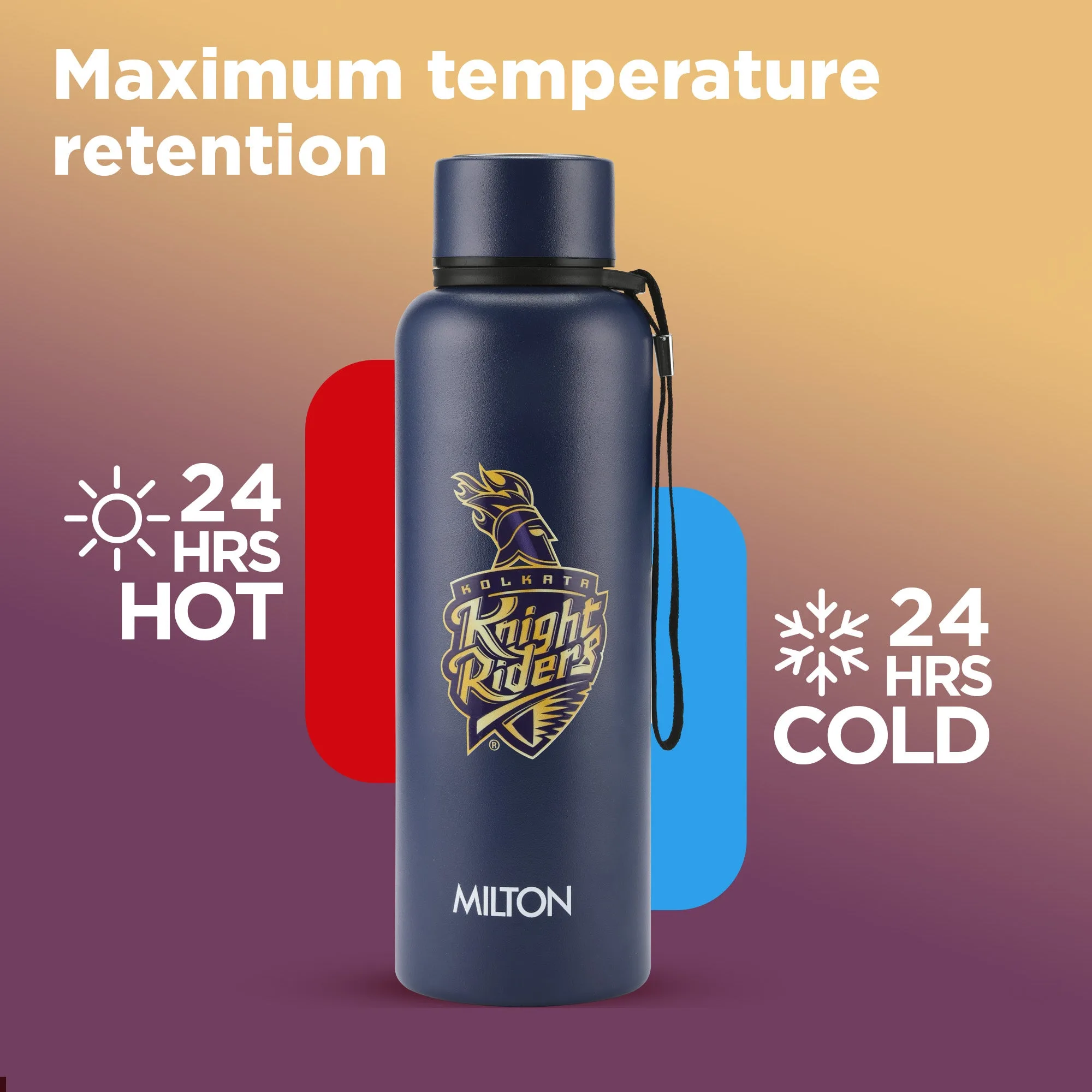 Sports Aura UV Printing Thermosteel Bottle - Kolkata Knight Riders (KKR) - Milton - Image 11
