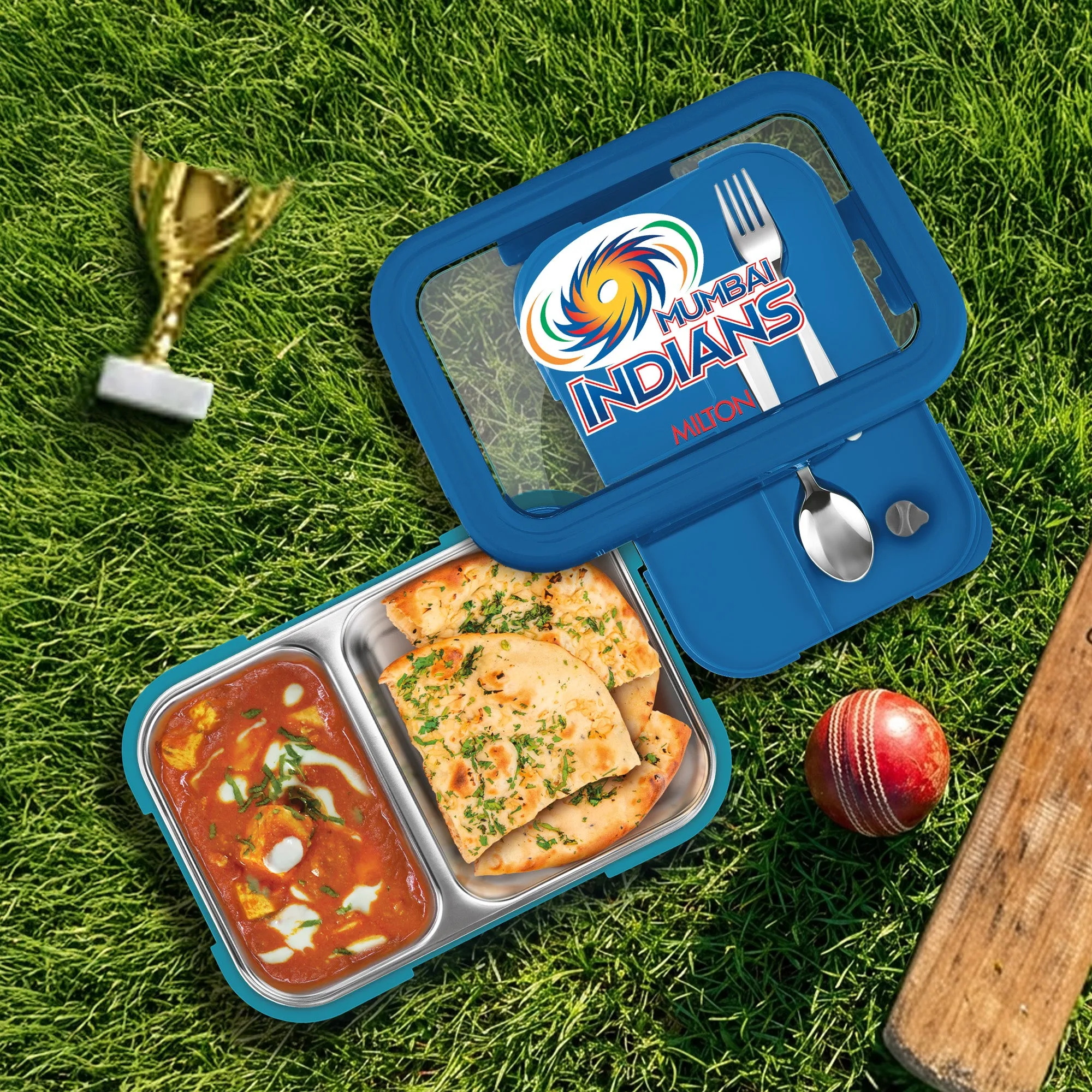 Sports Ethan 2 UV Printing Steel Thermoware Lunchbox - Mumbai Indians (MI) - Milton - Image 3