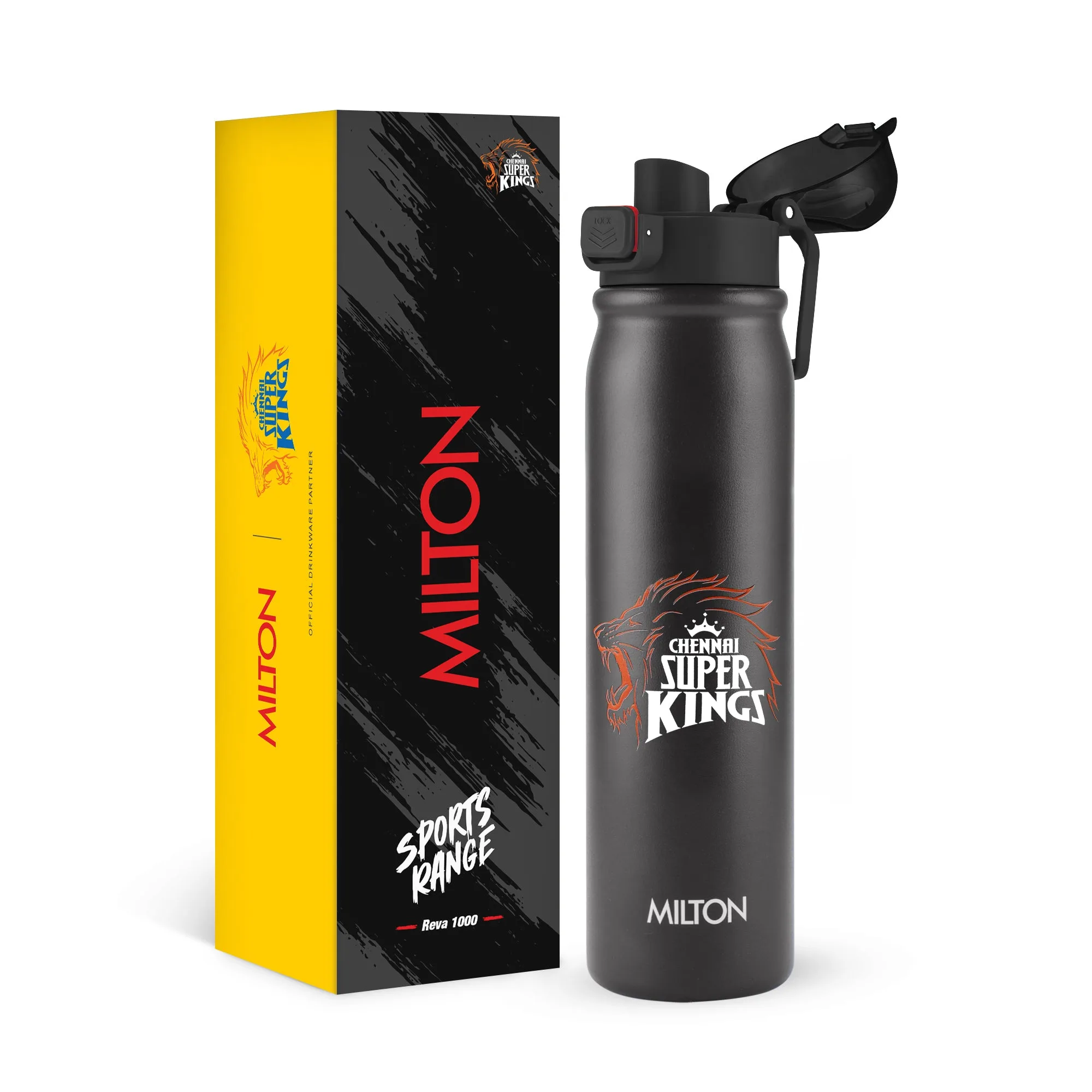 Sports Reva UV Printing Stainless Steel Bottle - Chennai Super Kings (CSK) - Milton - Image 1