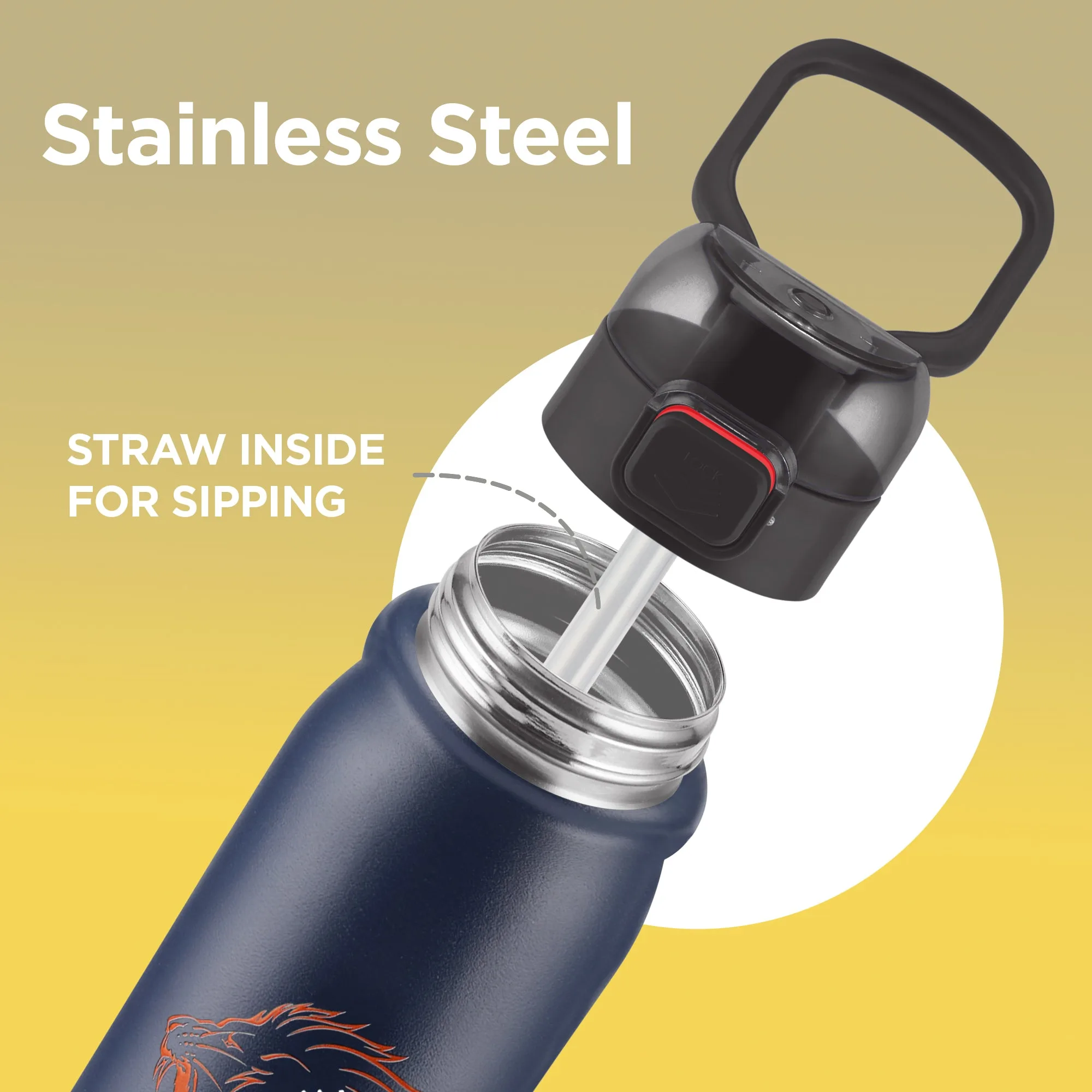 Sports Reva UV Printing Stainless Steel Bottle - Chennai Super Kings (CSK) - Milton - Image 14