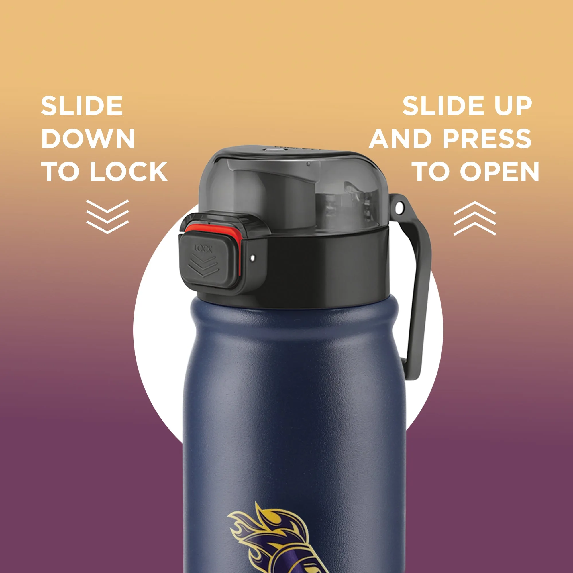 Sports Reva UV Printing Stainless Steel Bottle - Kolkata Knight Riders (KKR) - Milton - Image 16